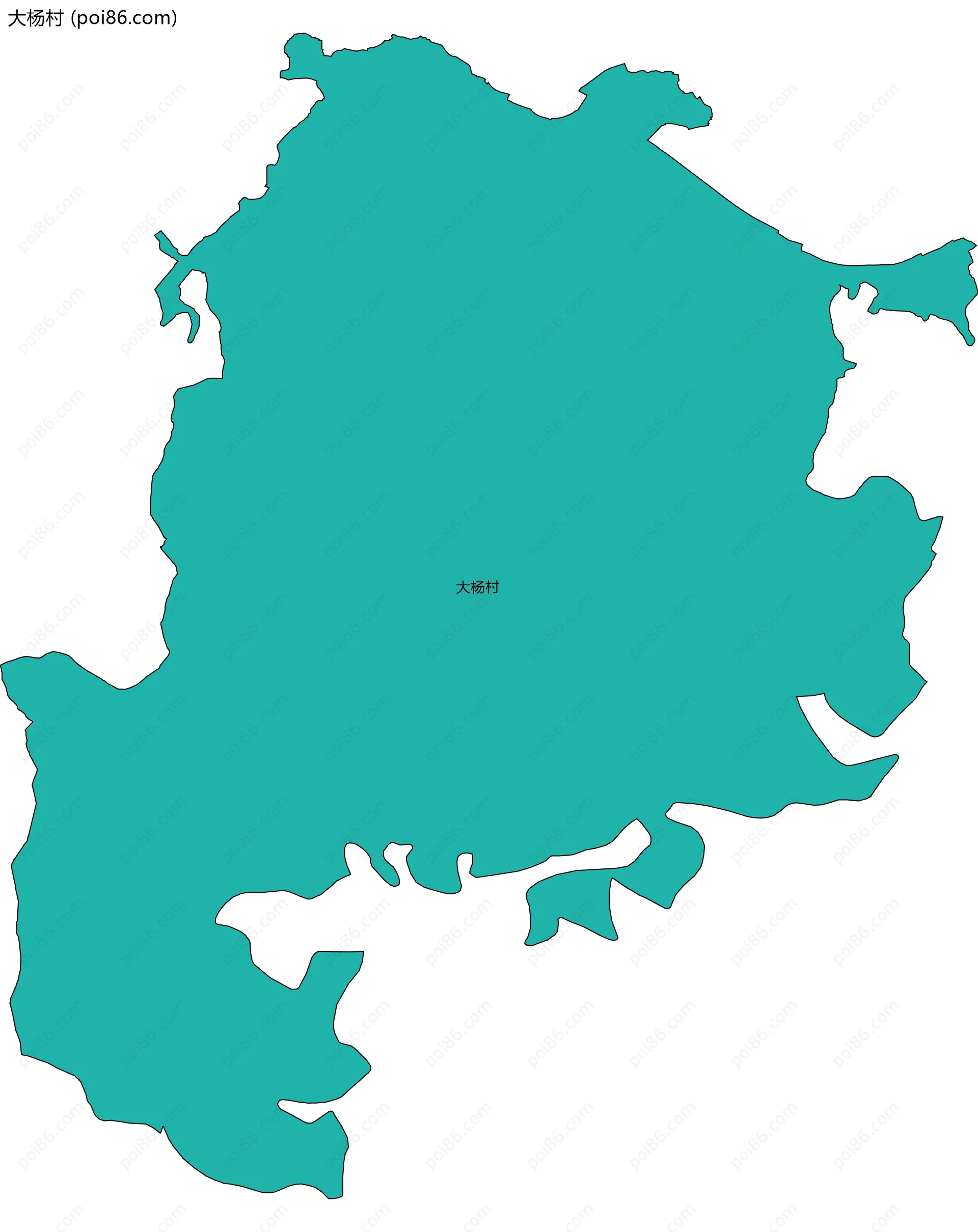 大杨村边界地图