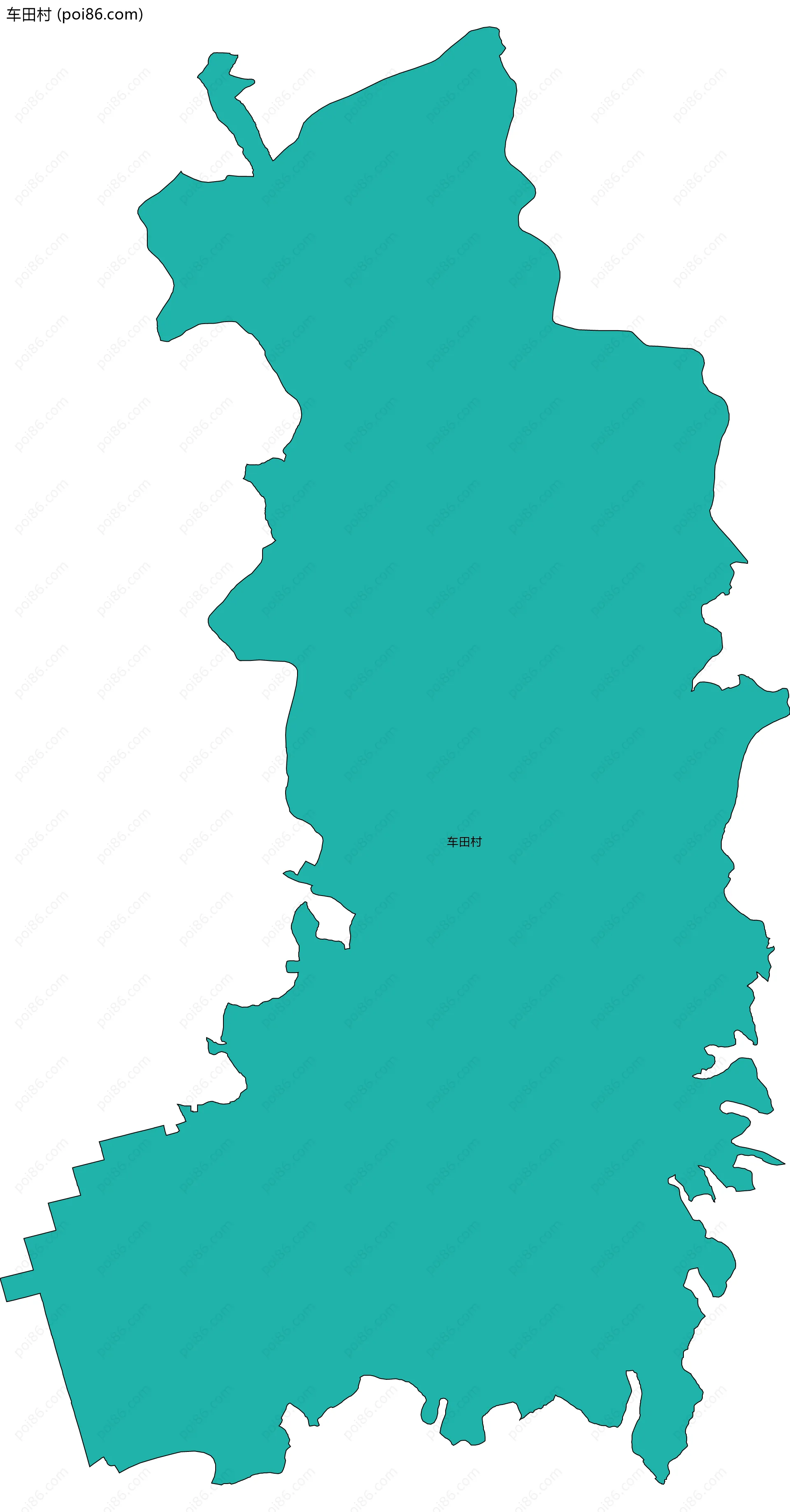 车田村边界地图