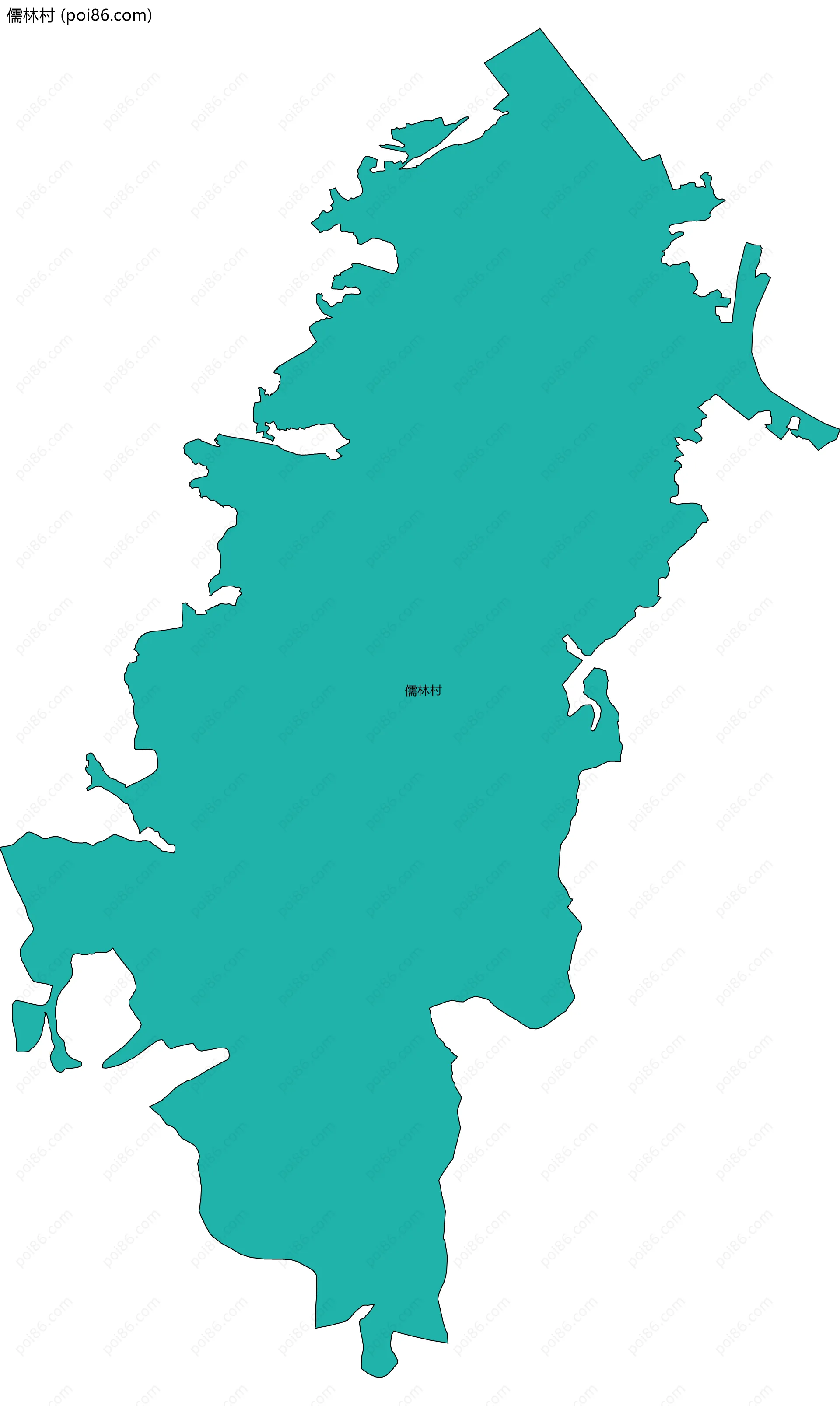 儒林村边界地图