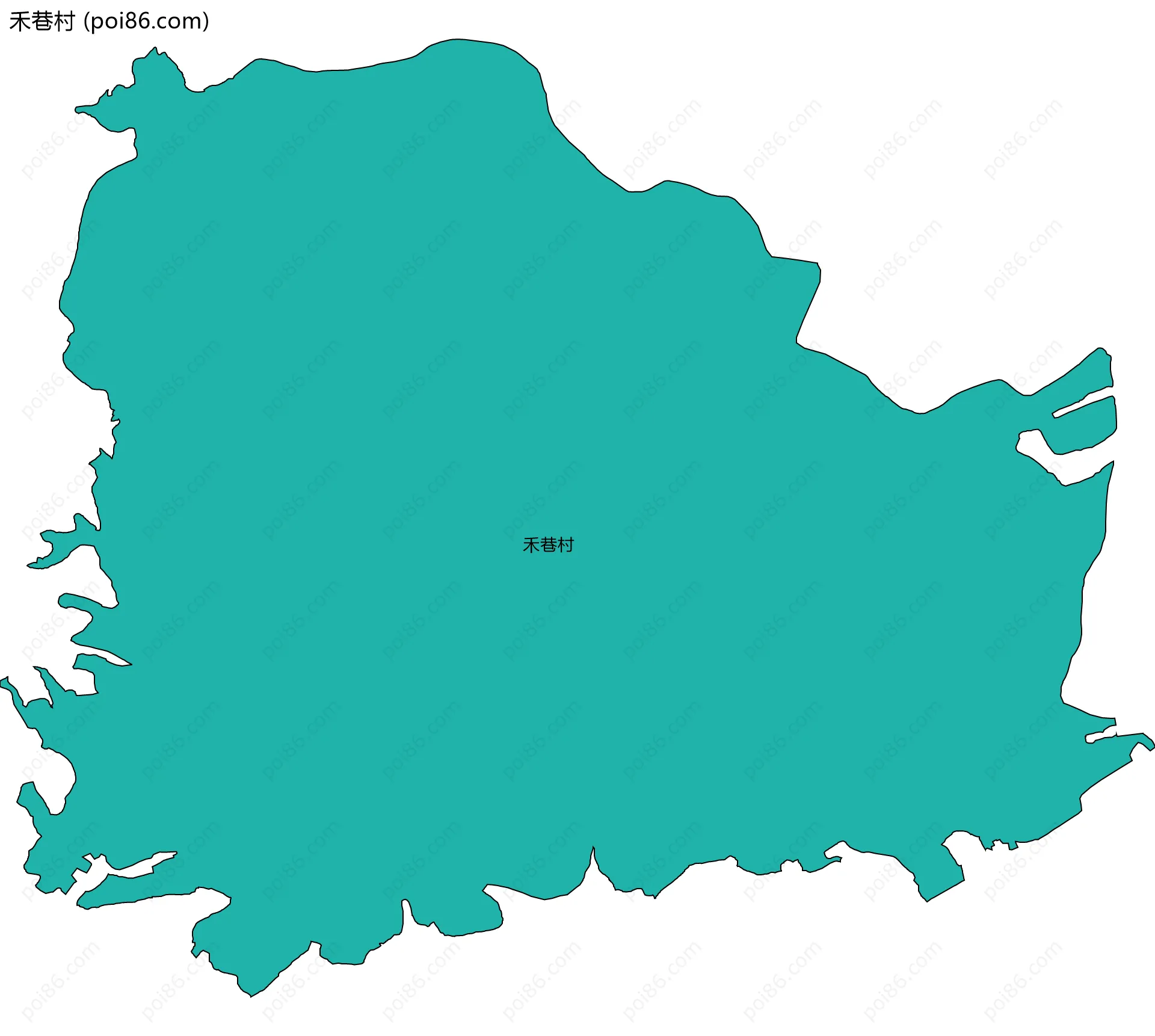 禾巷村边界地图