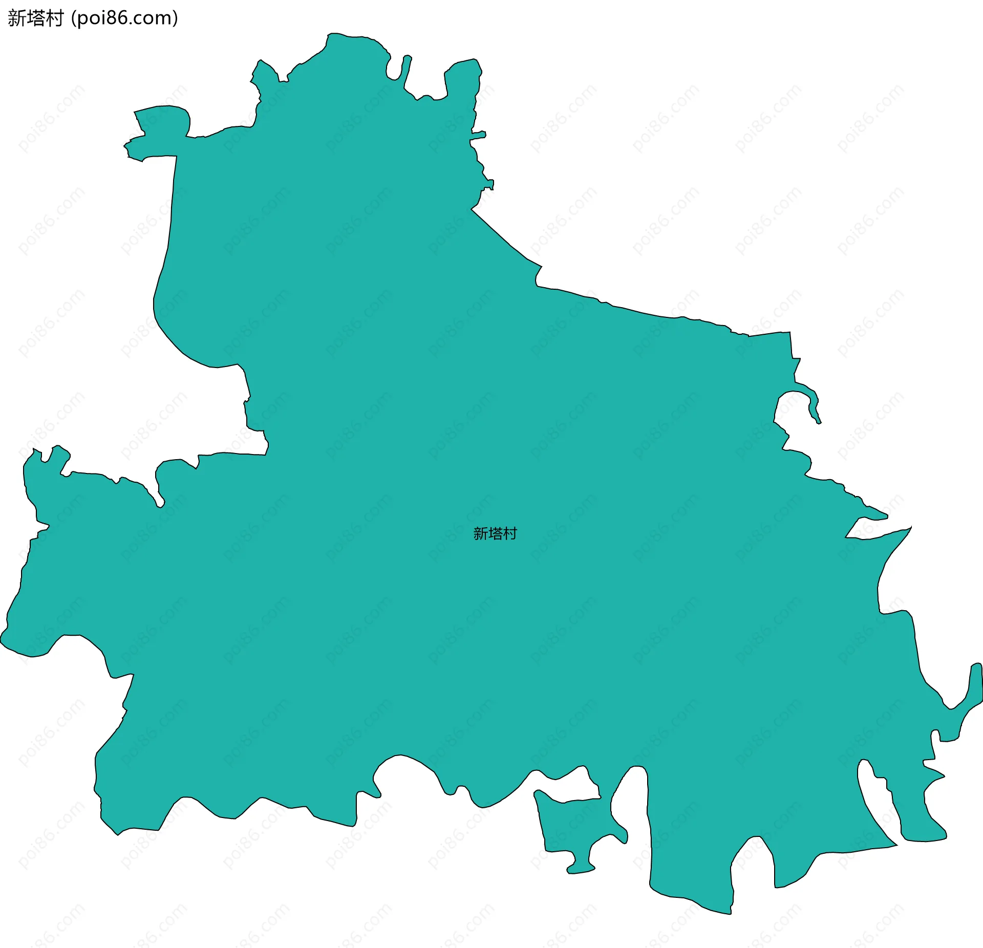 新塔村边界地图