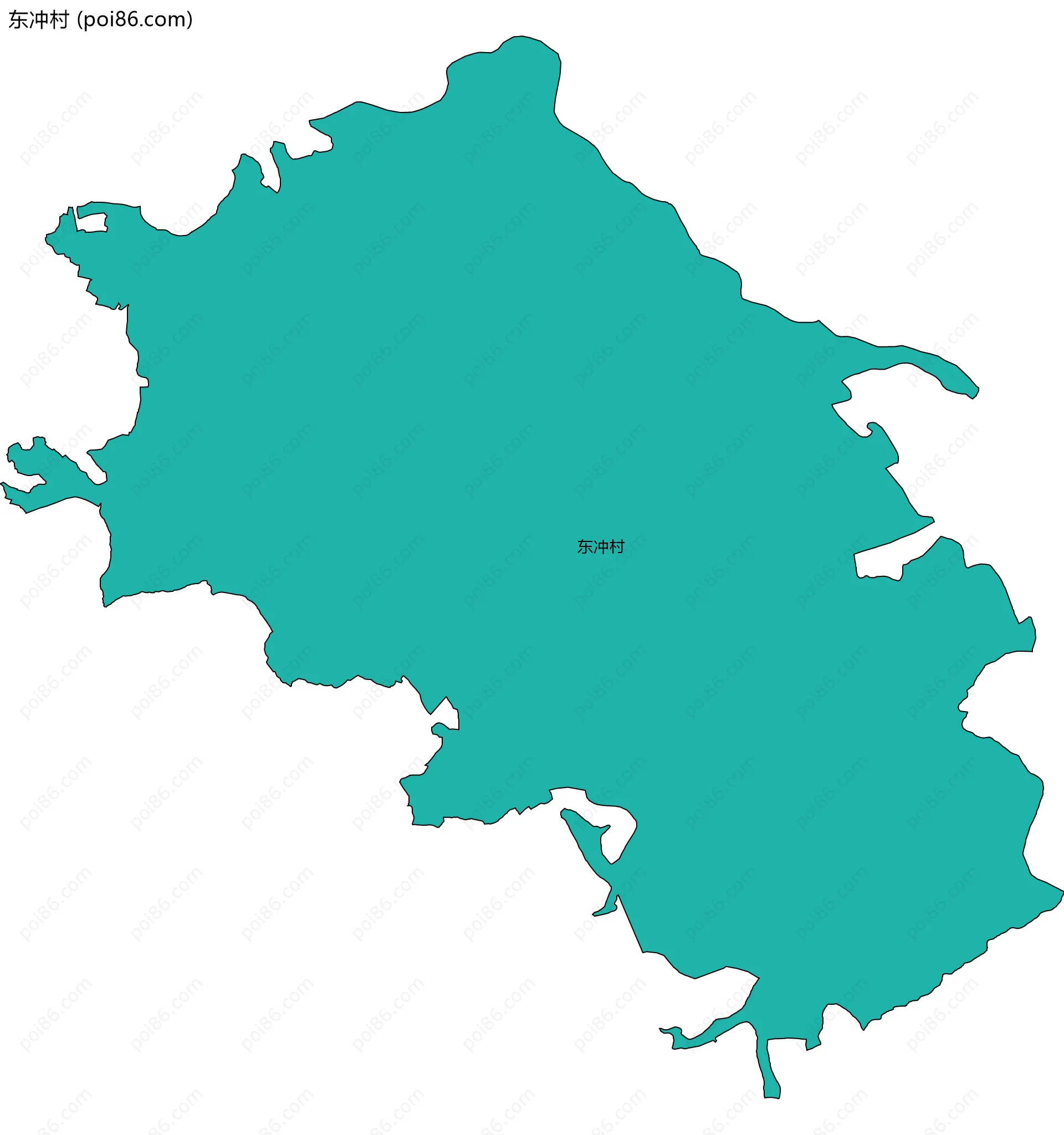 东冲村边界地图