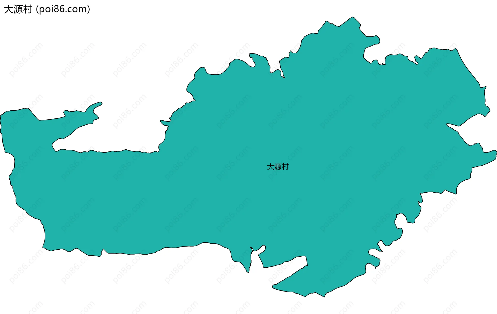 大源村边界地图
