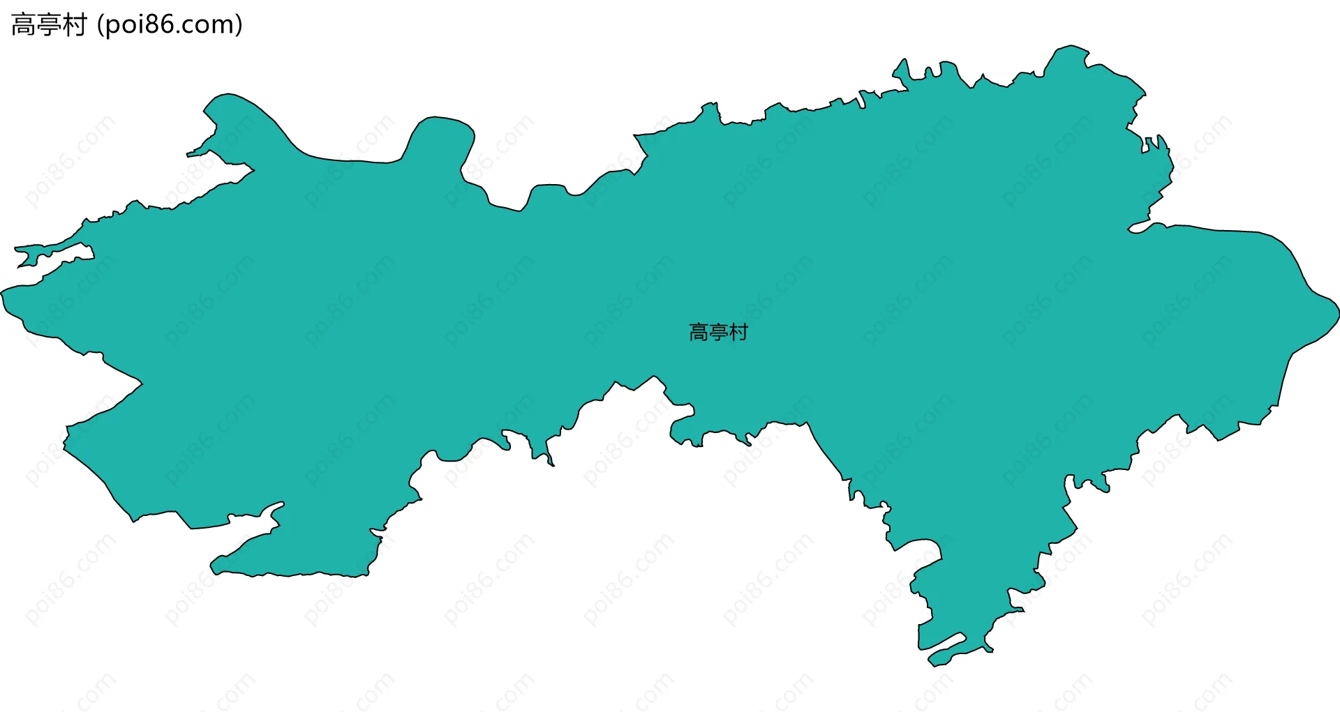 高亭村边界地图