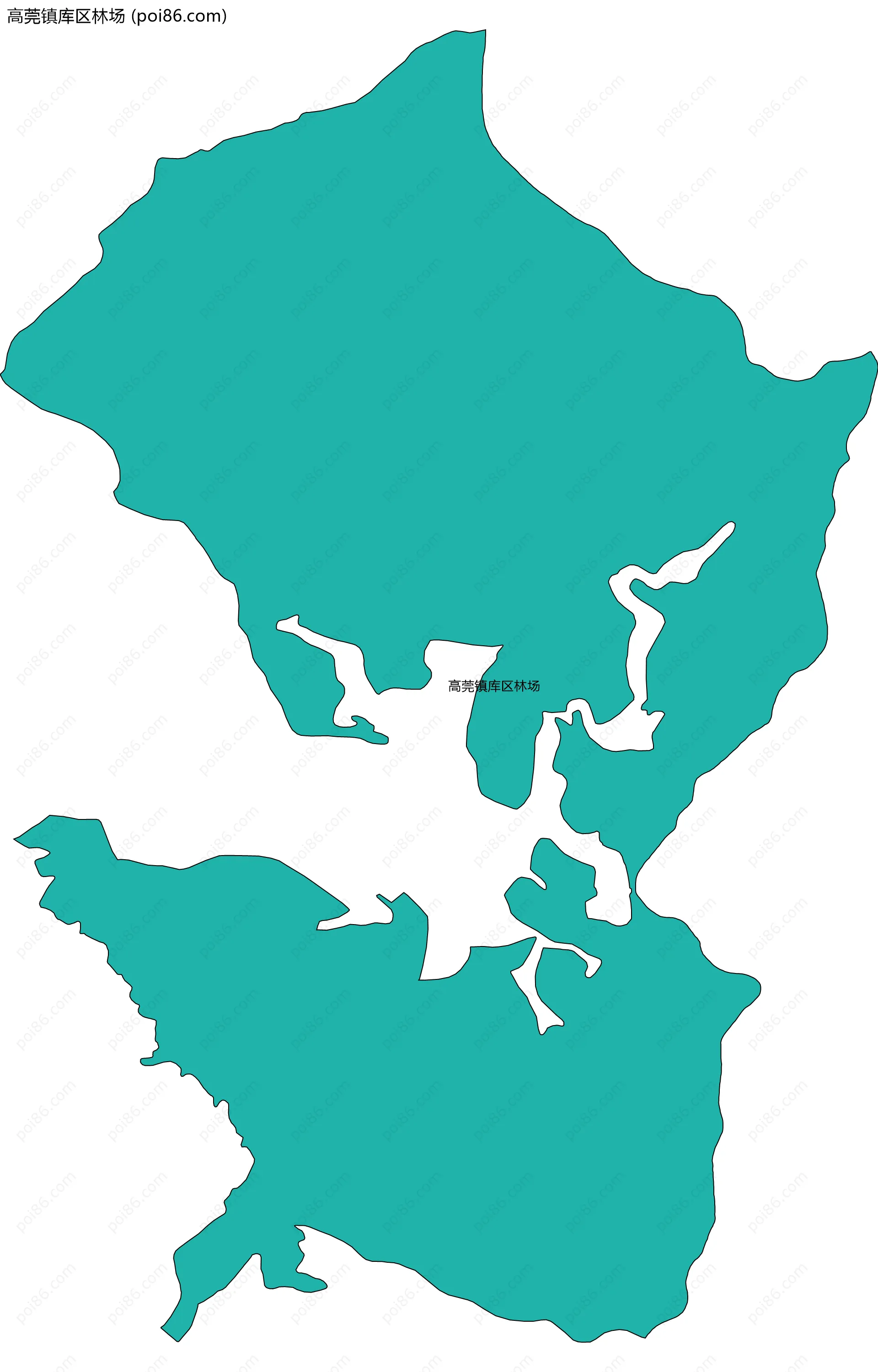 高莞镇库区林场边界地图