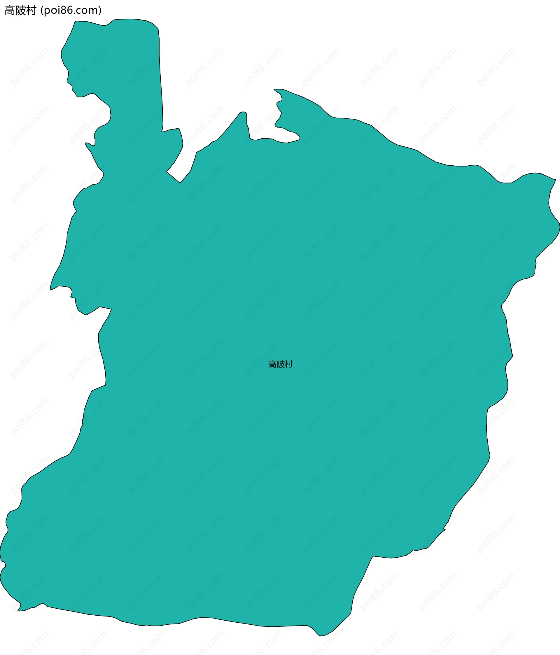 高陂村边界地图