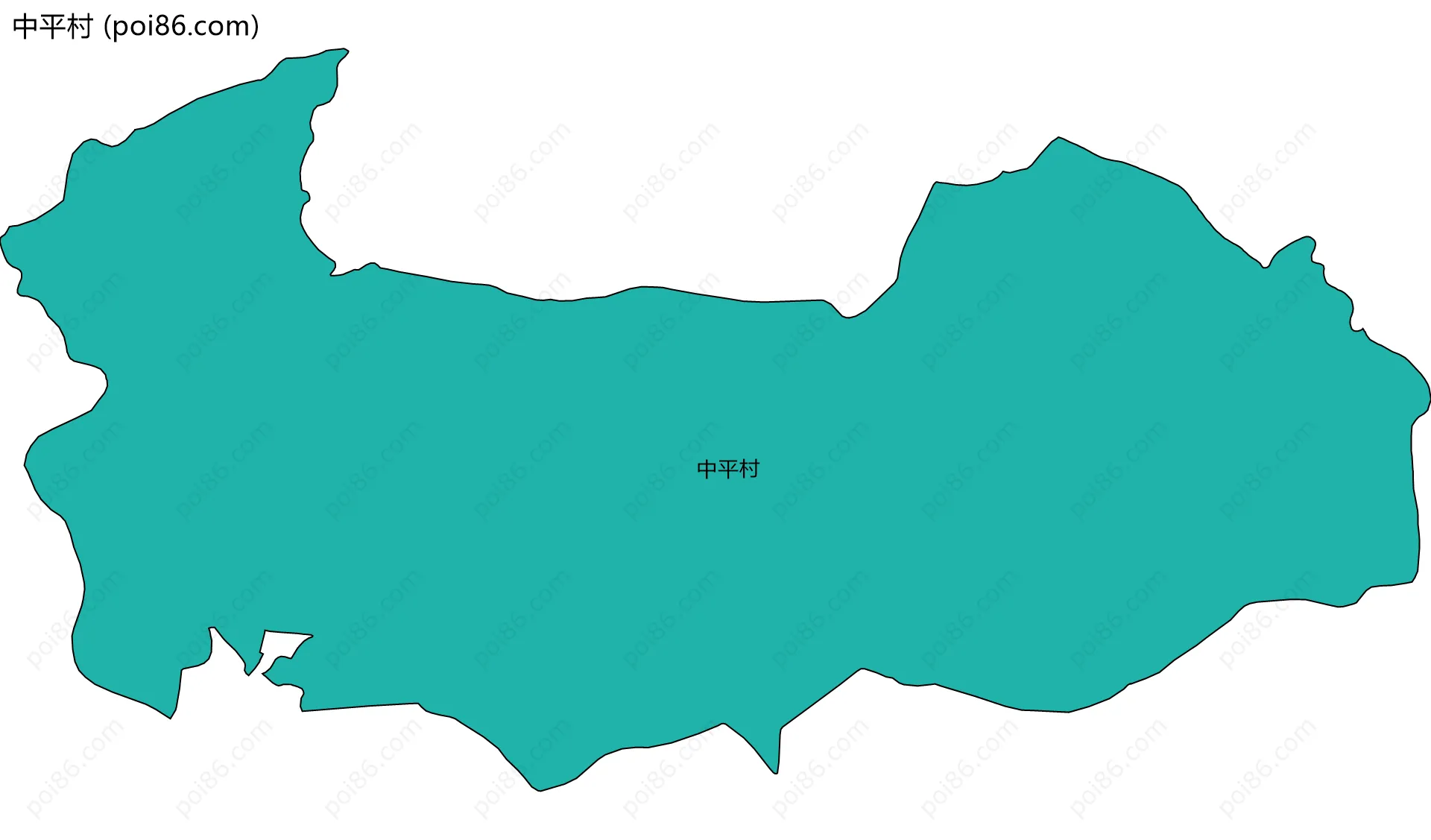 中平村边界地图