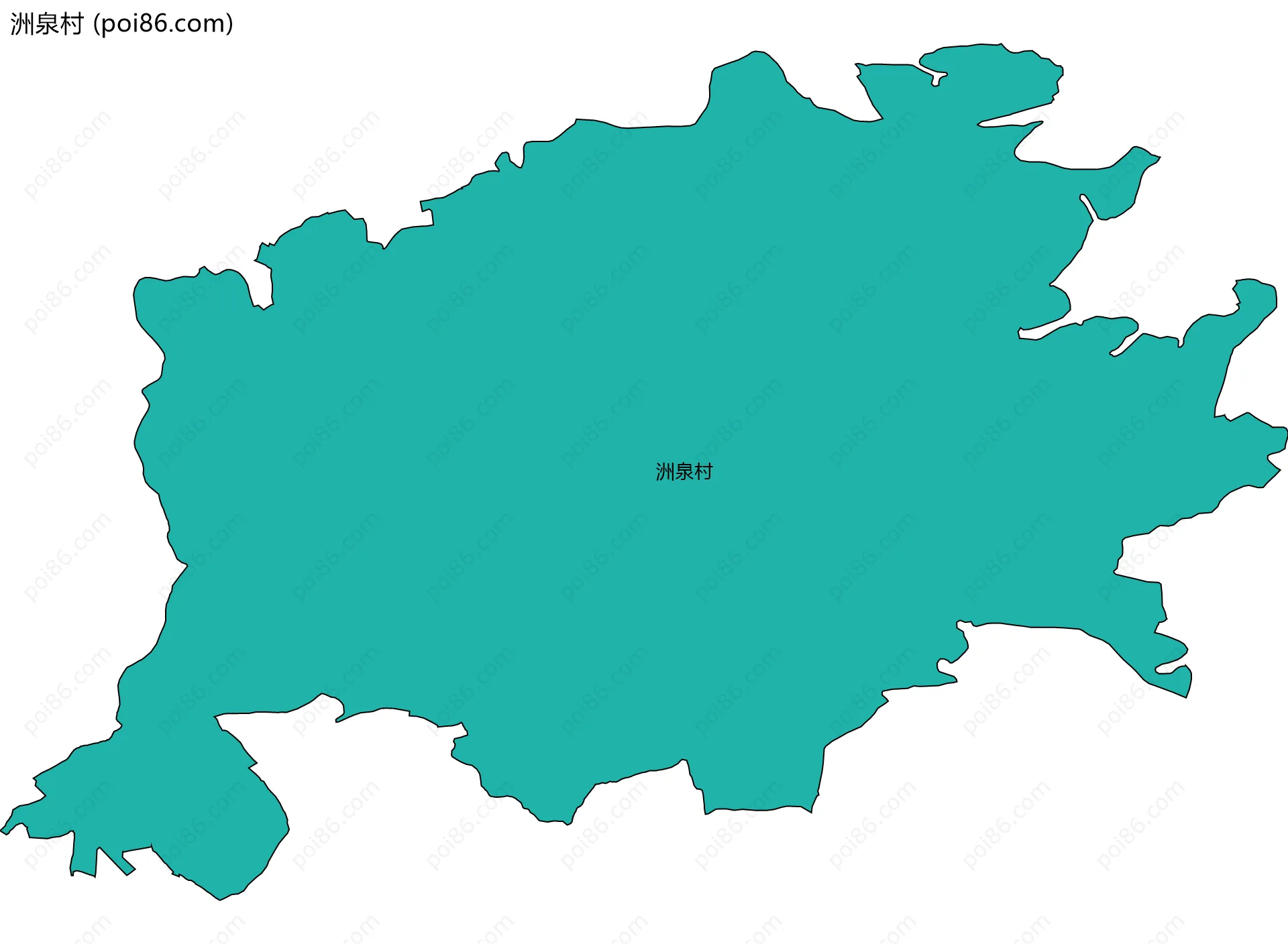 洲泉村边界地图