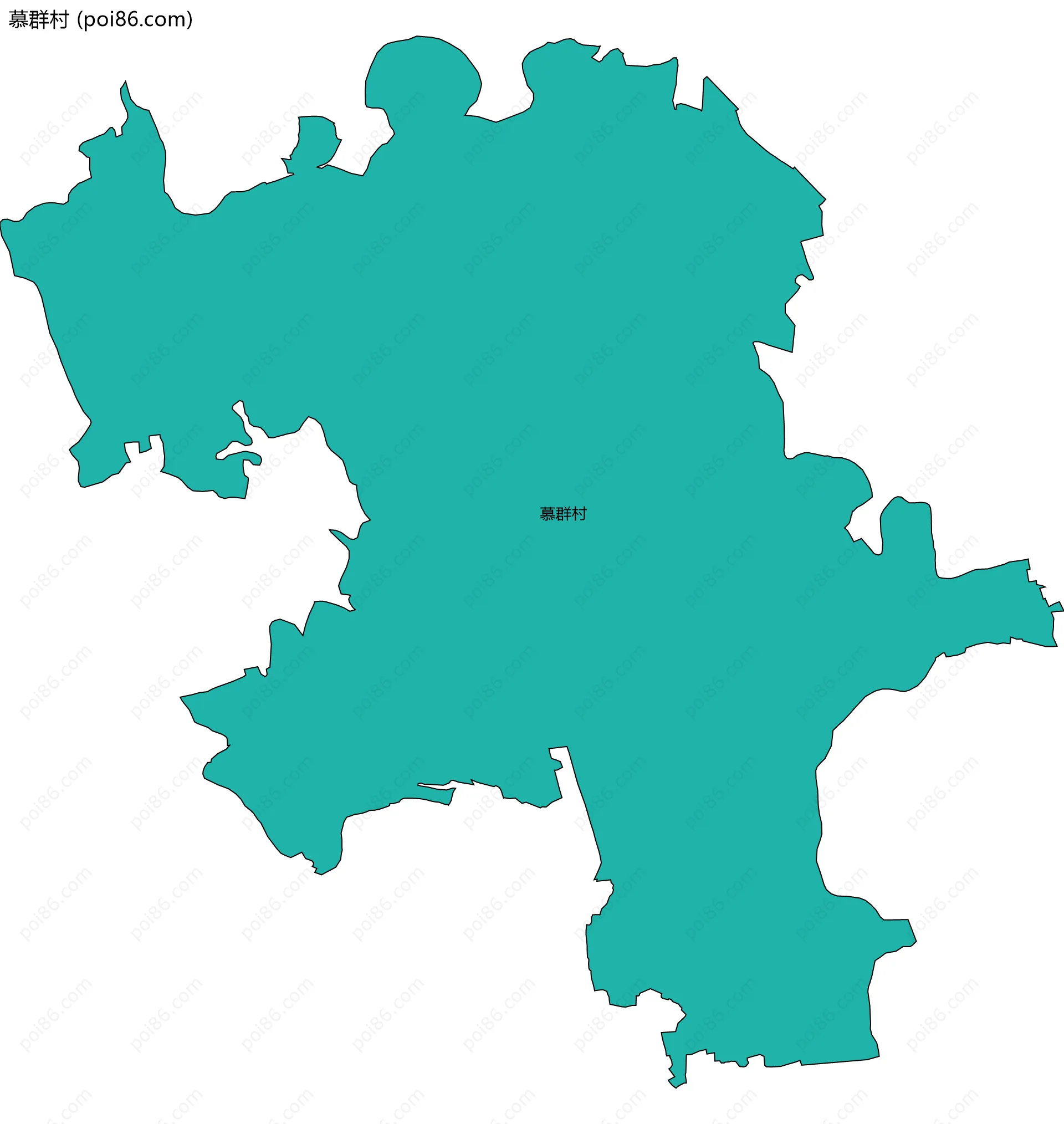 慕群村边界地图