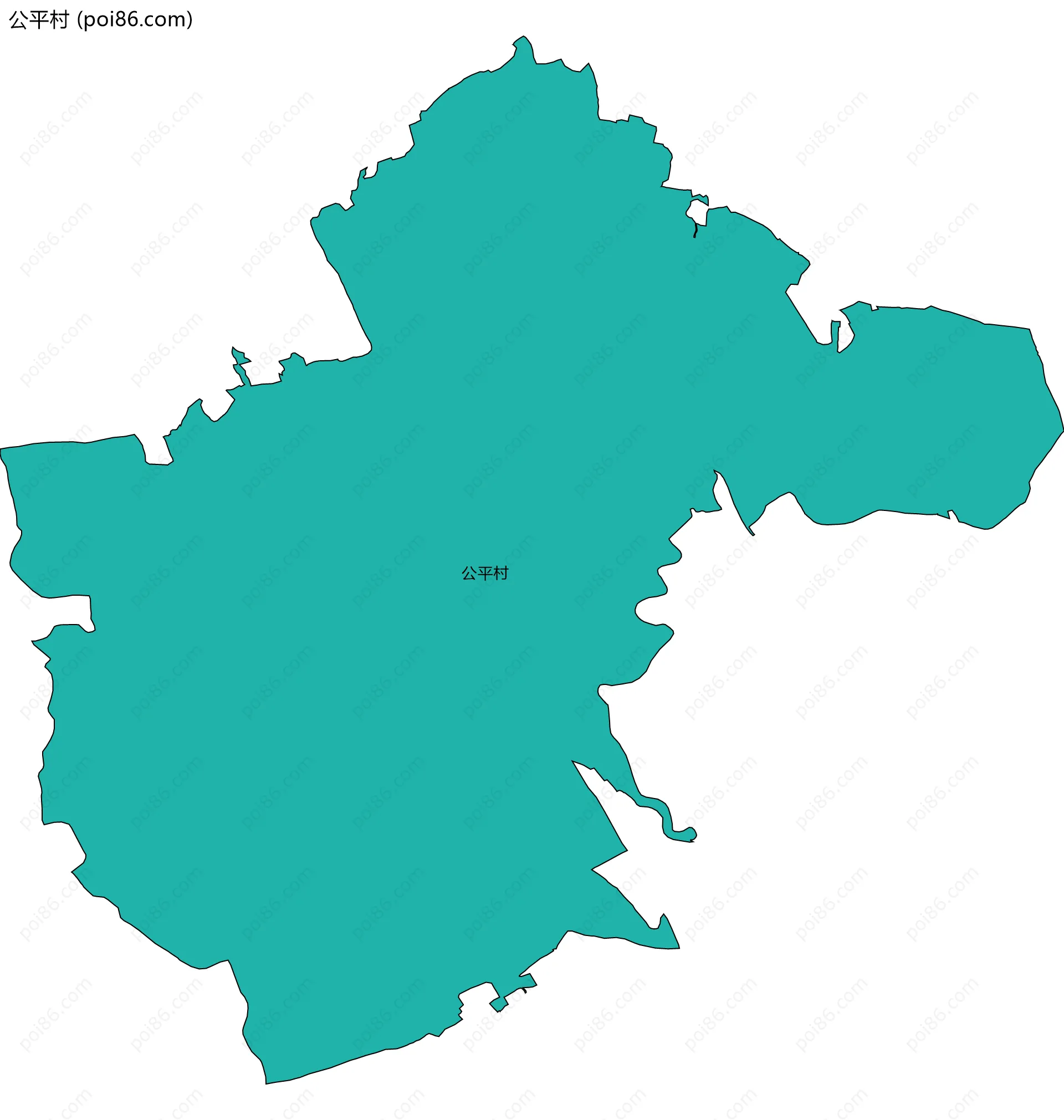 公平村边界地图