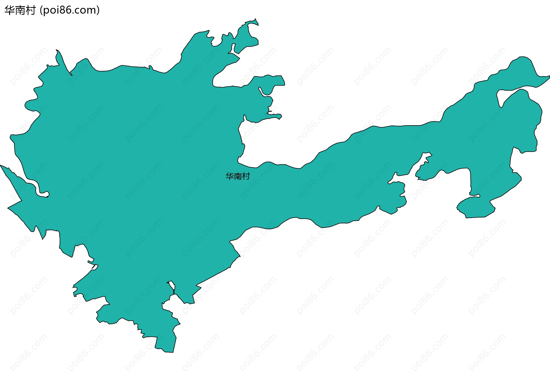 华南村边界地图