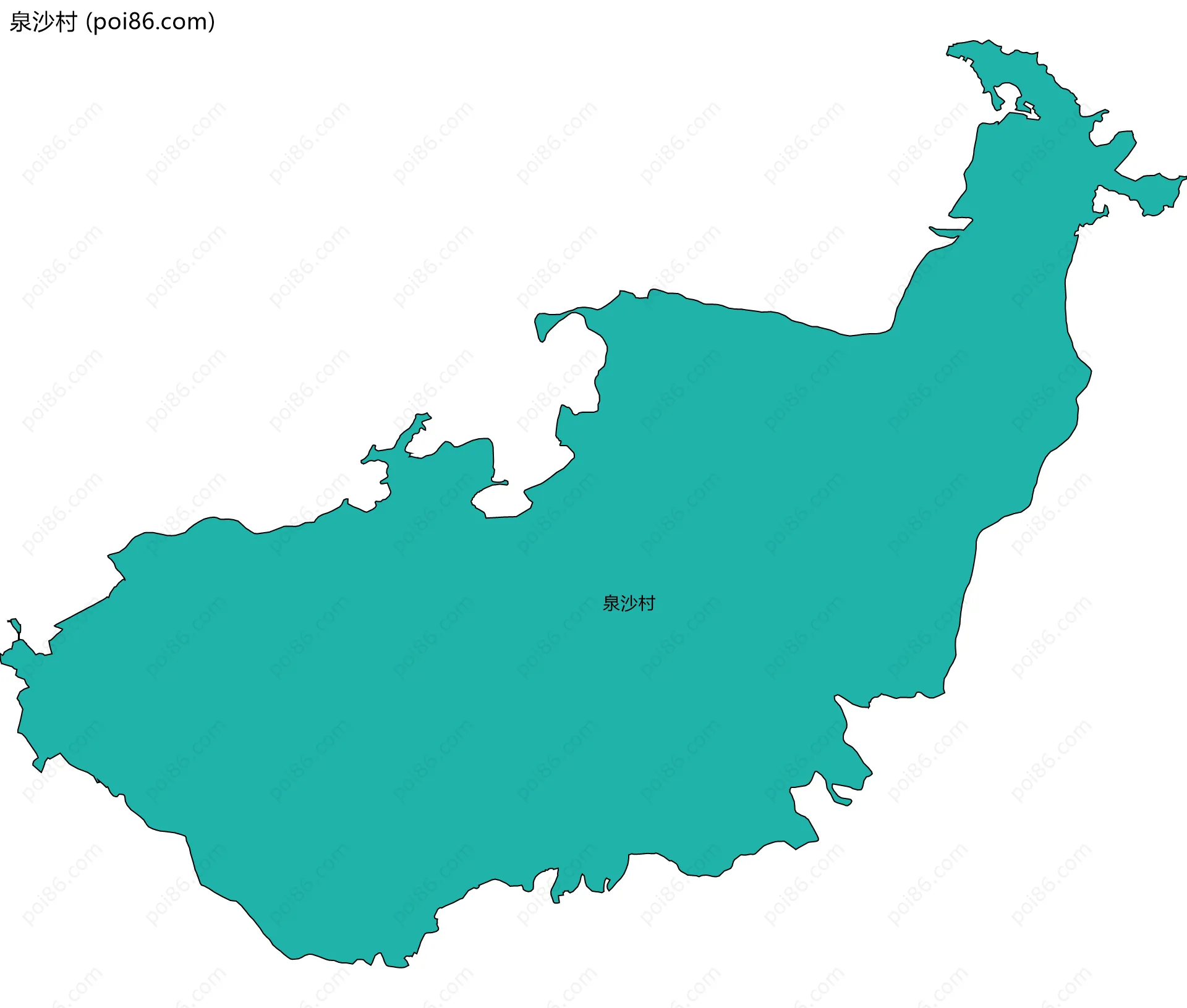 泉沙村边界地图