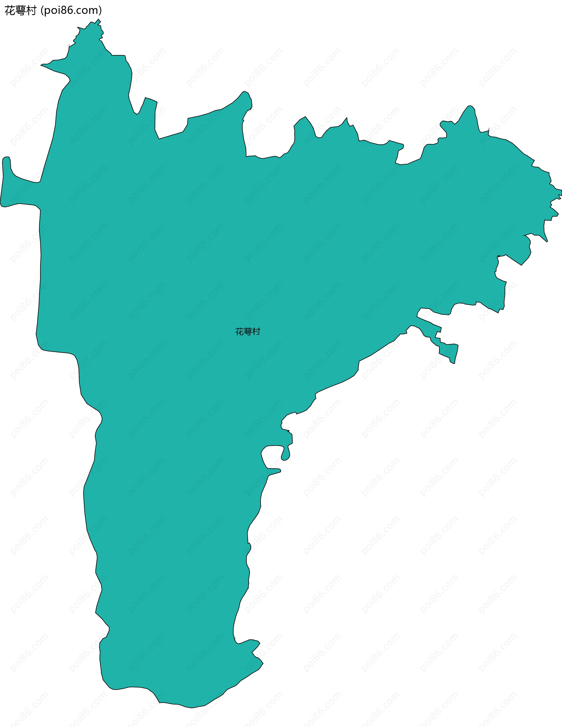 花萼村边界地图