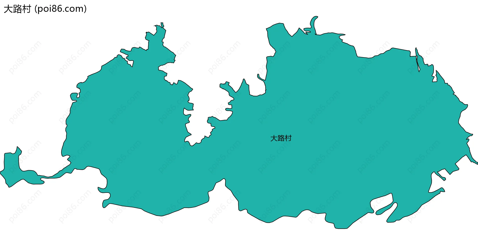 大路村边界地图