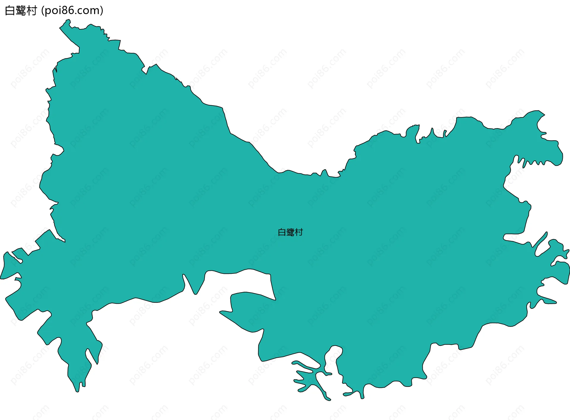白鹭村边界地图