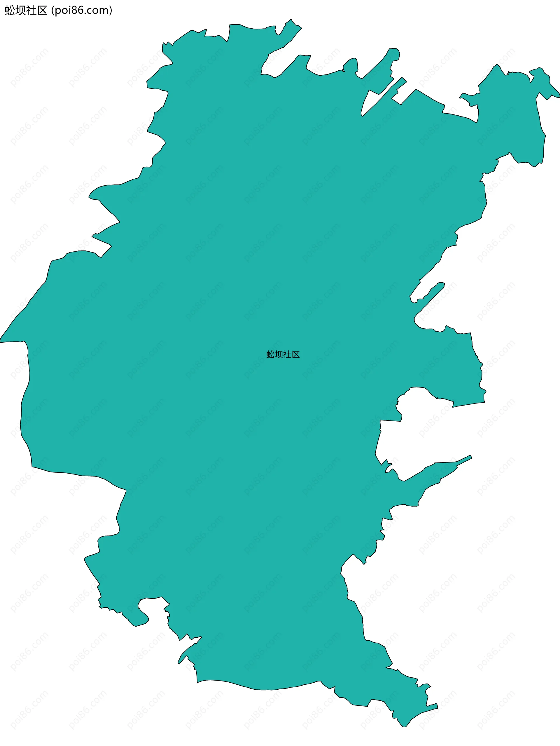 蚣坝社区边界地图