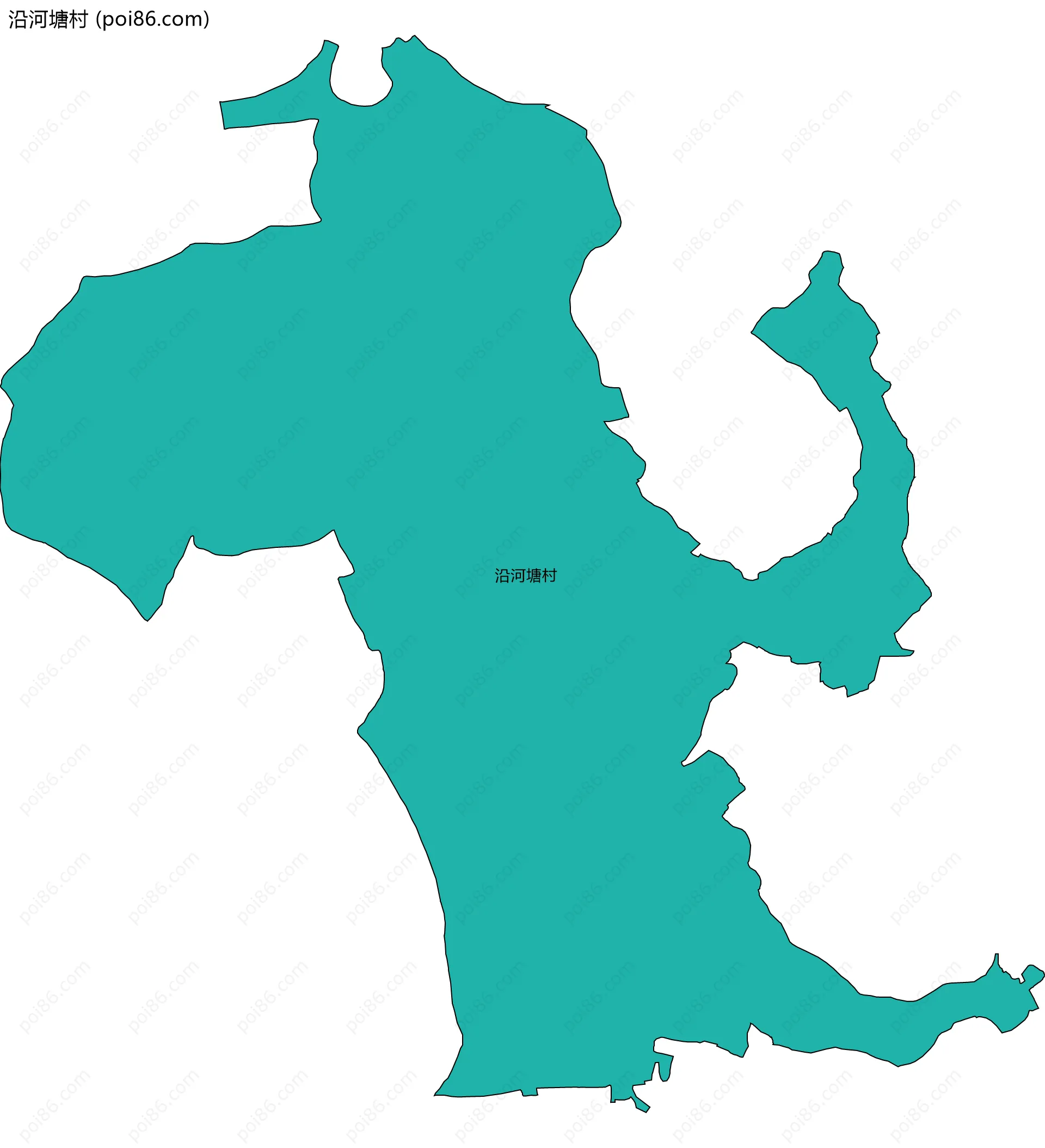 沿河塘村边界地图