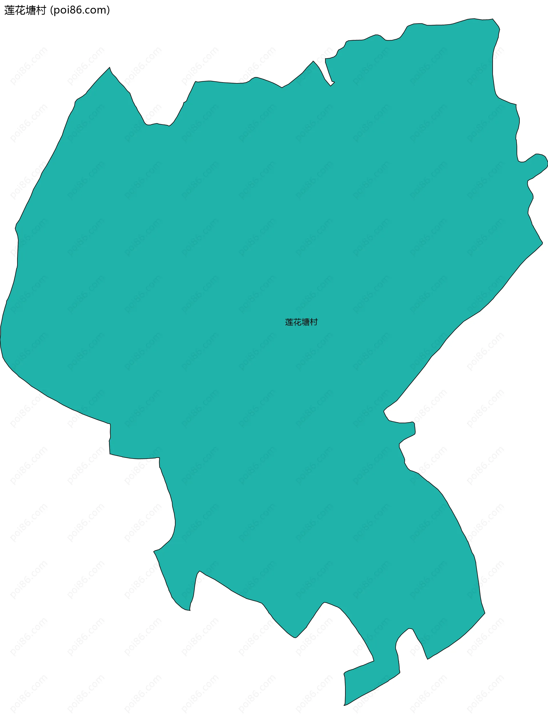 莲花塘村边界地图