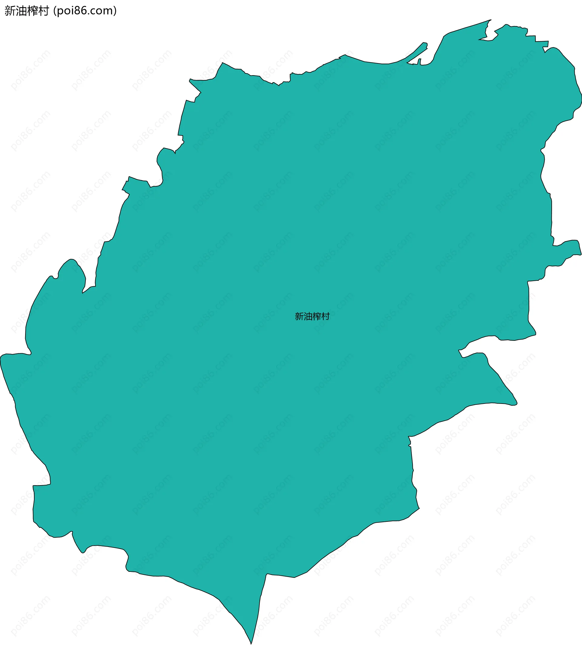 新油榨村边界地图