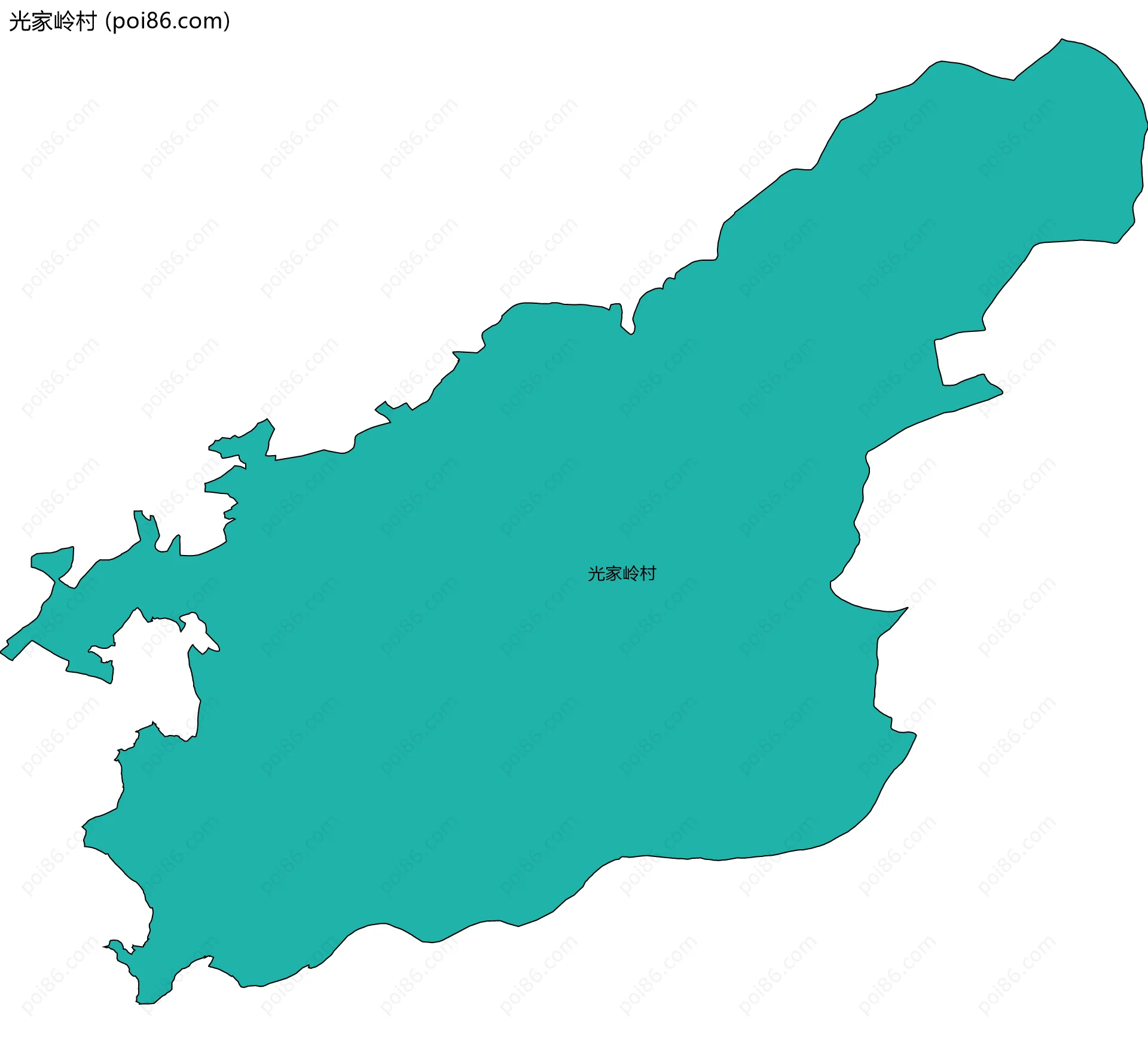 光家岭村边界地图