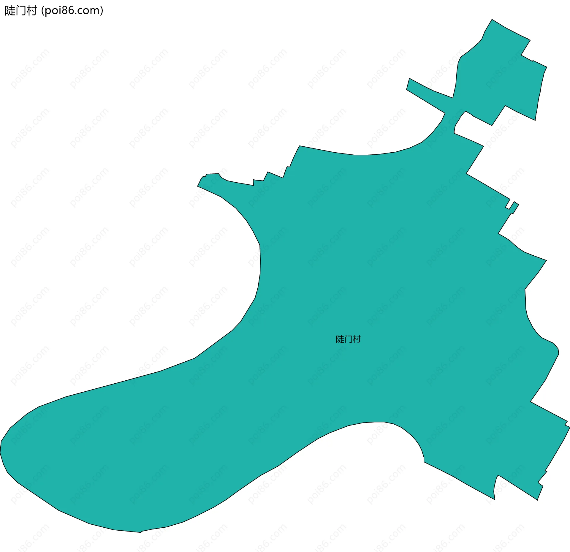 陡门村边界地图