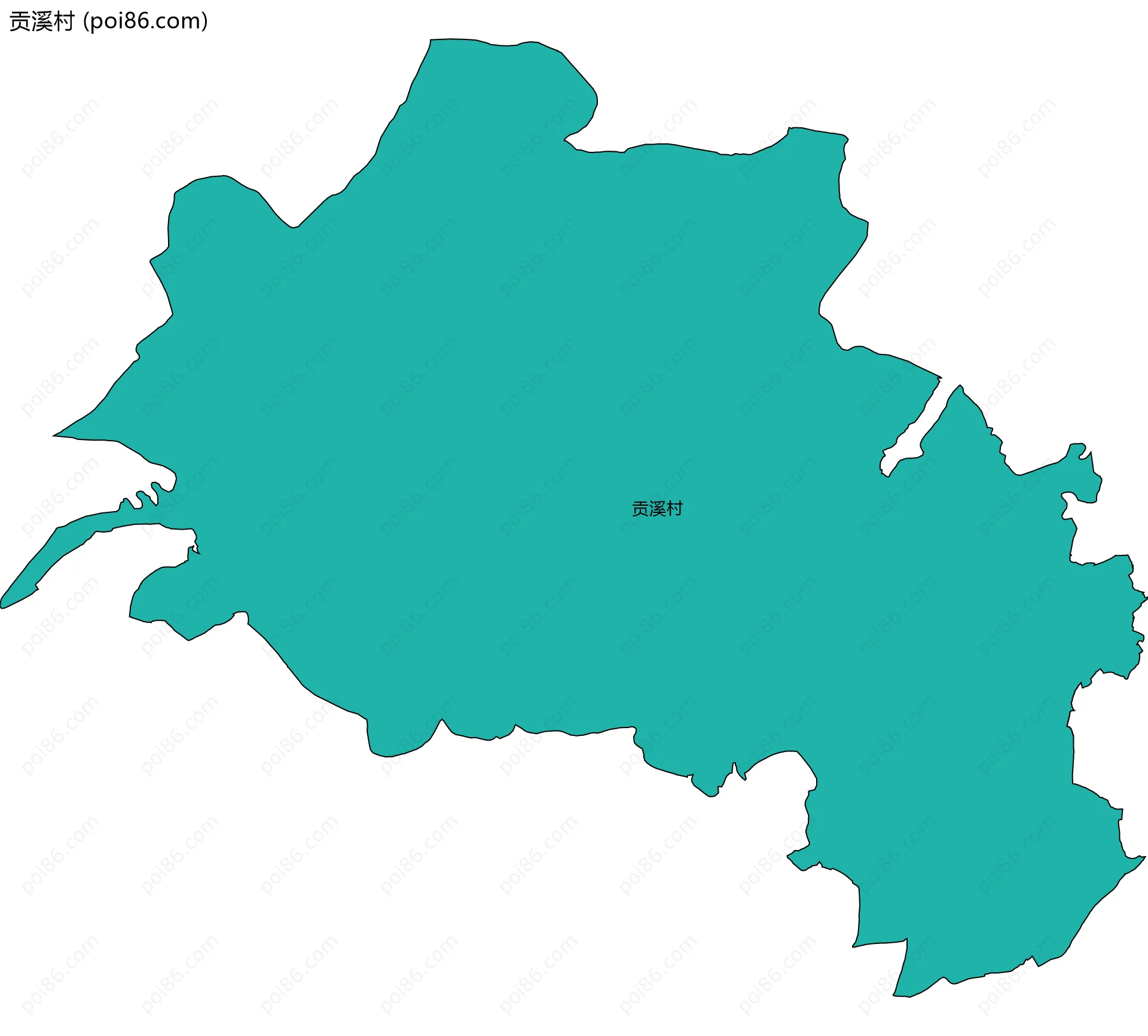 贡溪村边界地图