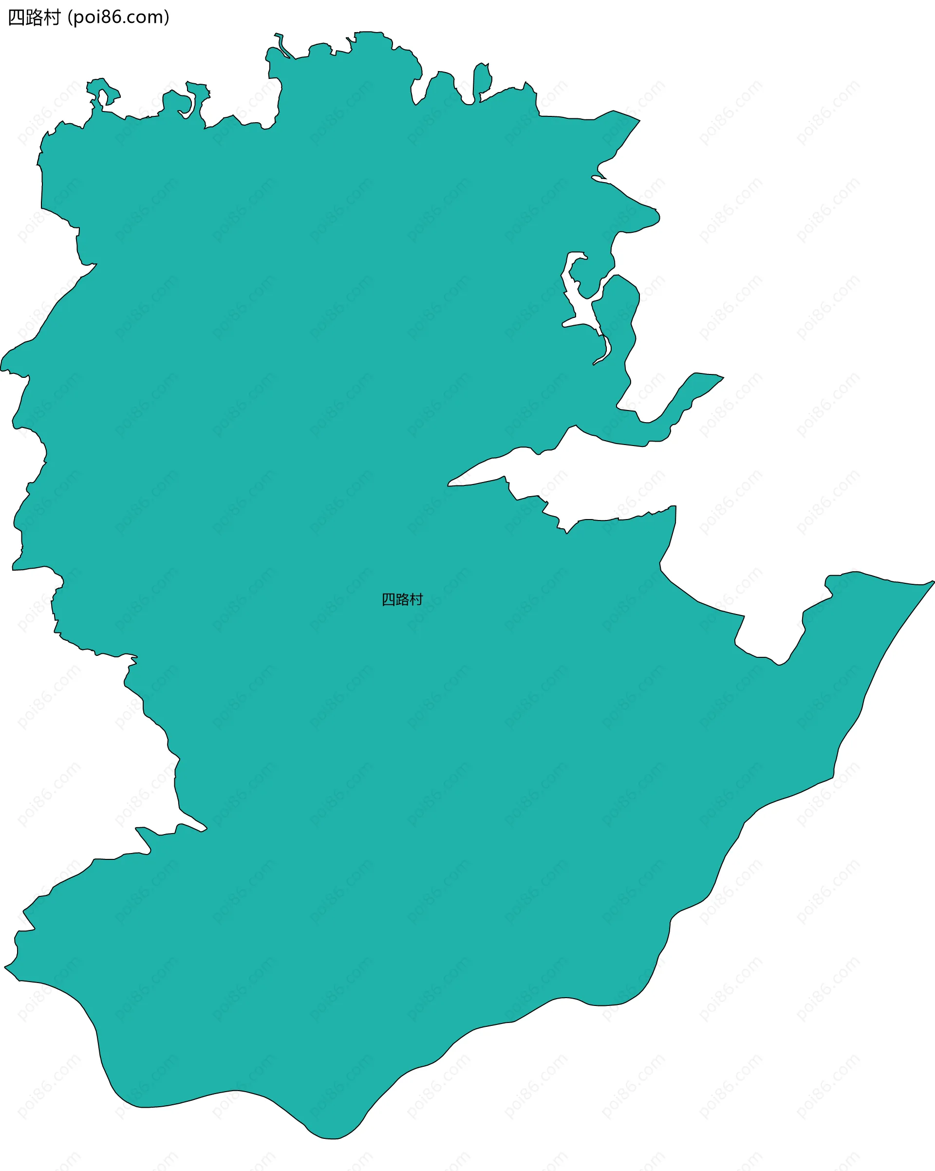 四路村边界地图