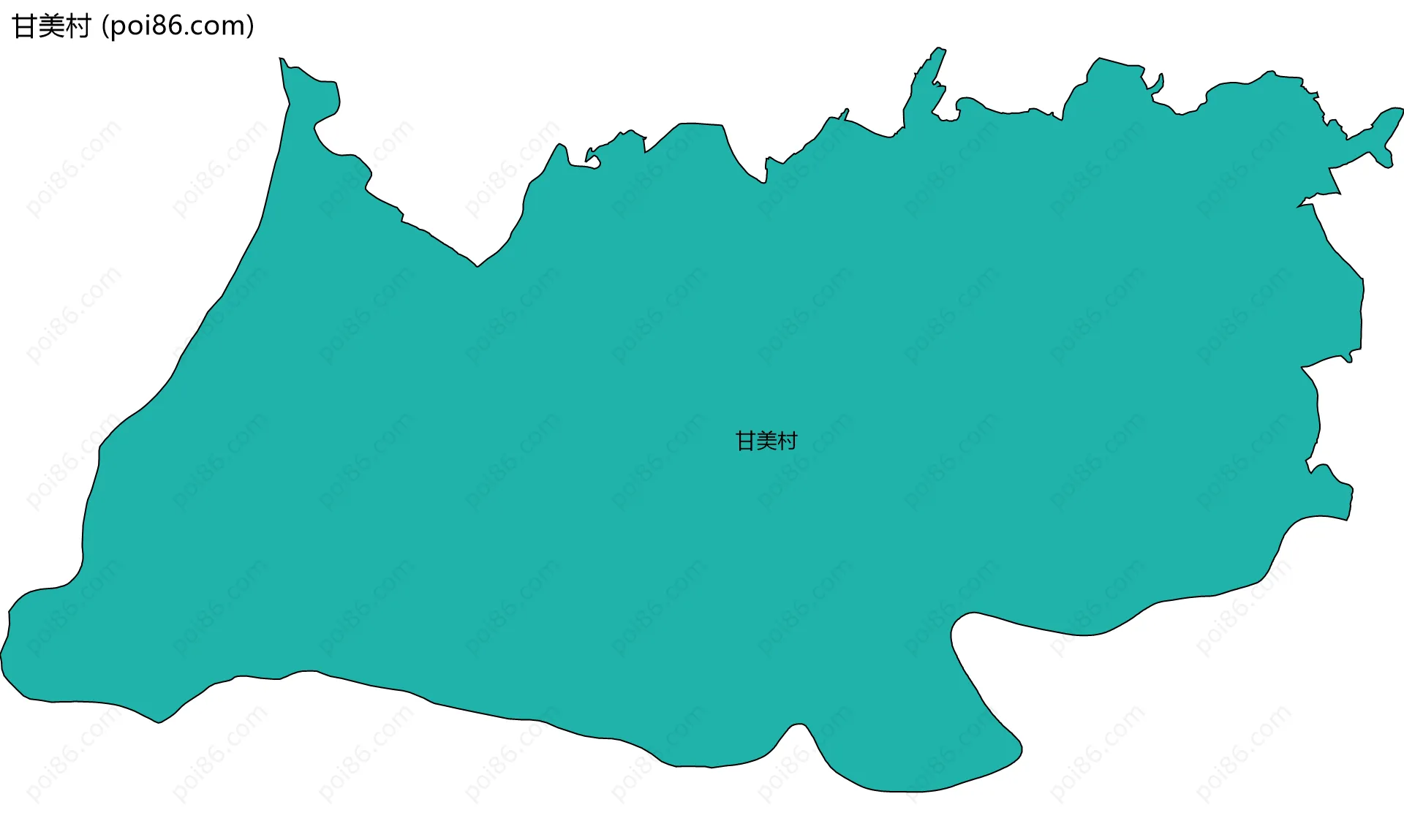 甘美村边界地图