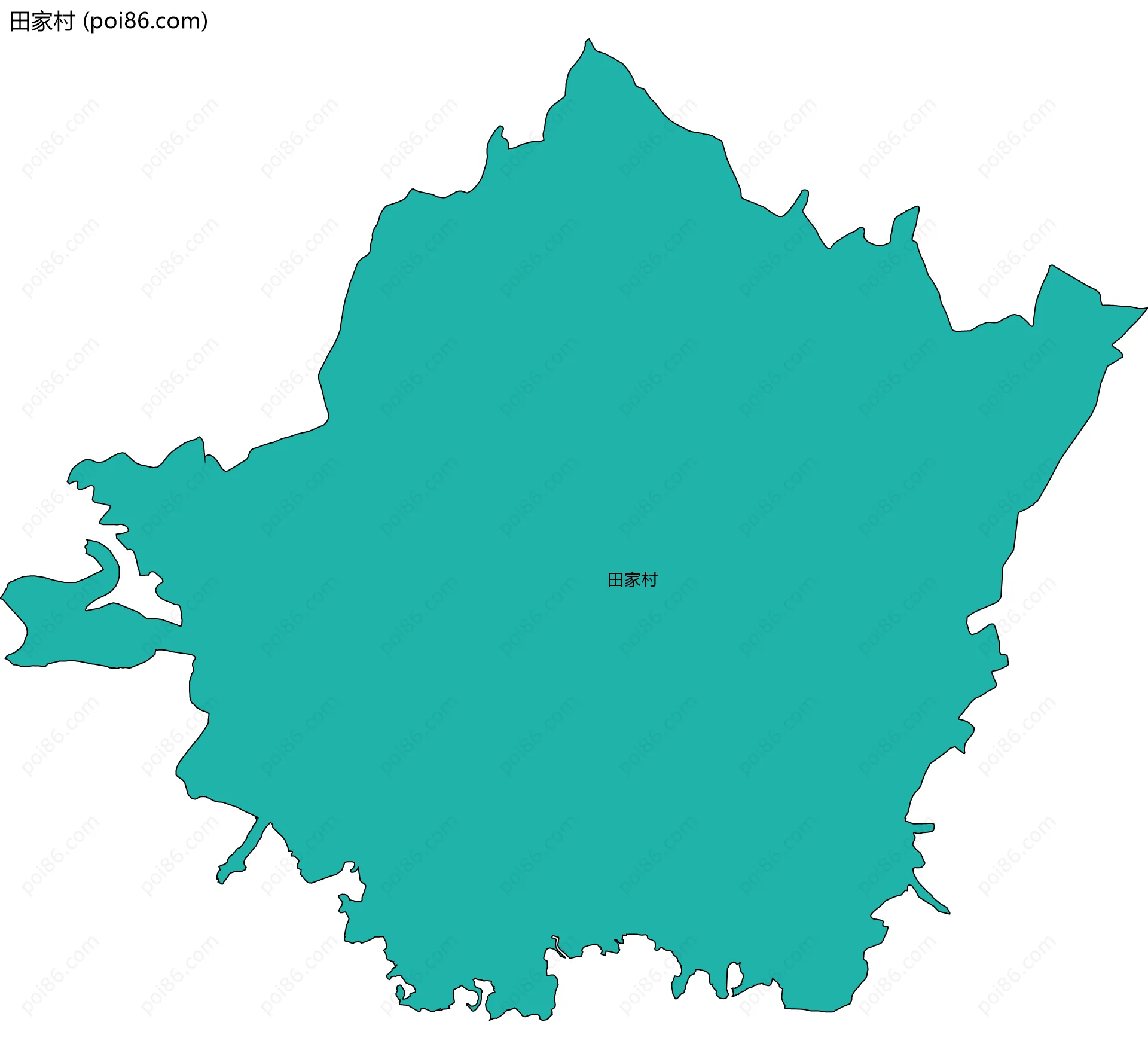 田家村边界地图