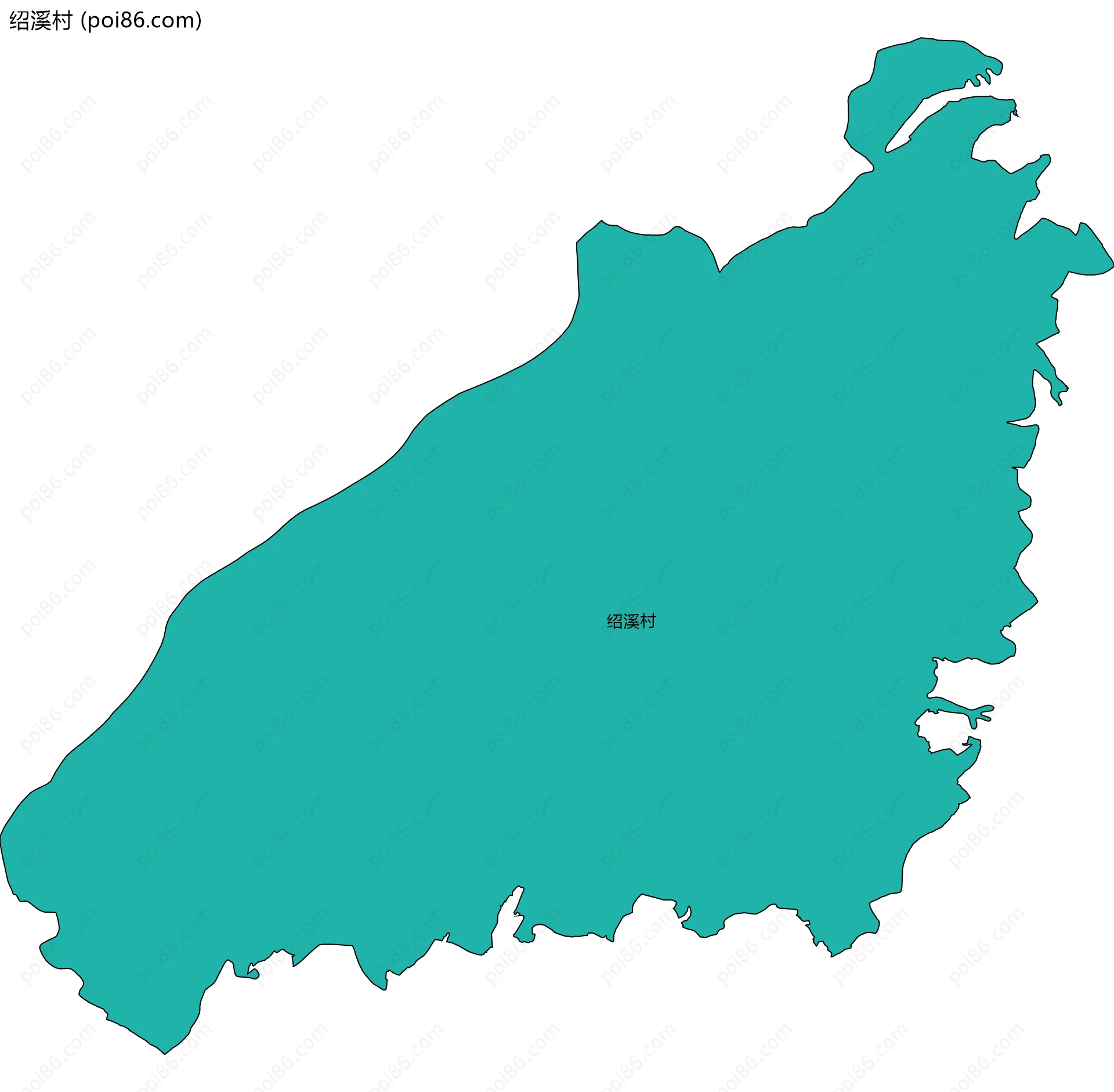 绍溪村边界地图