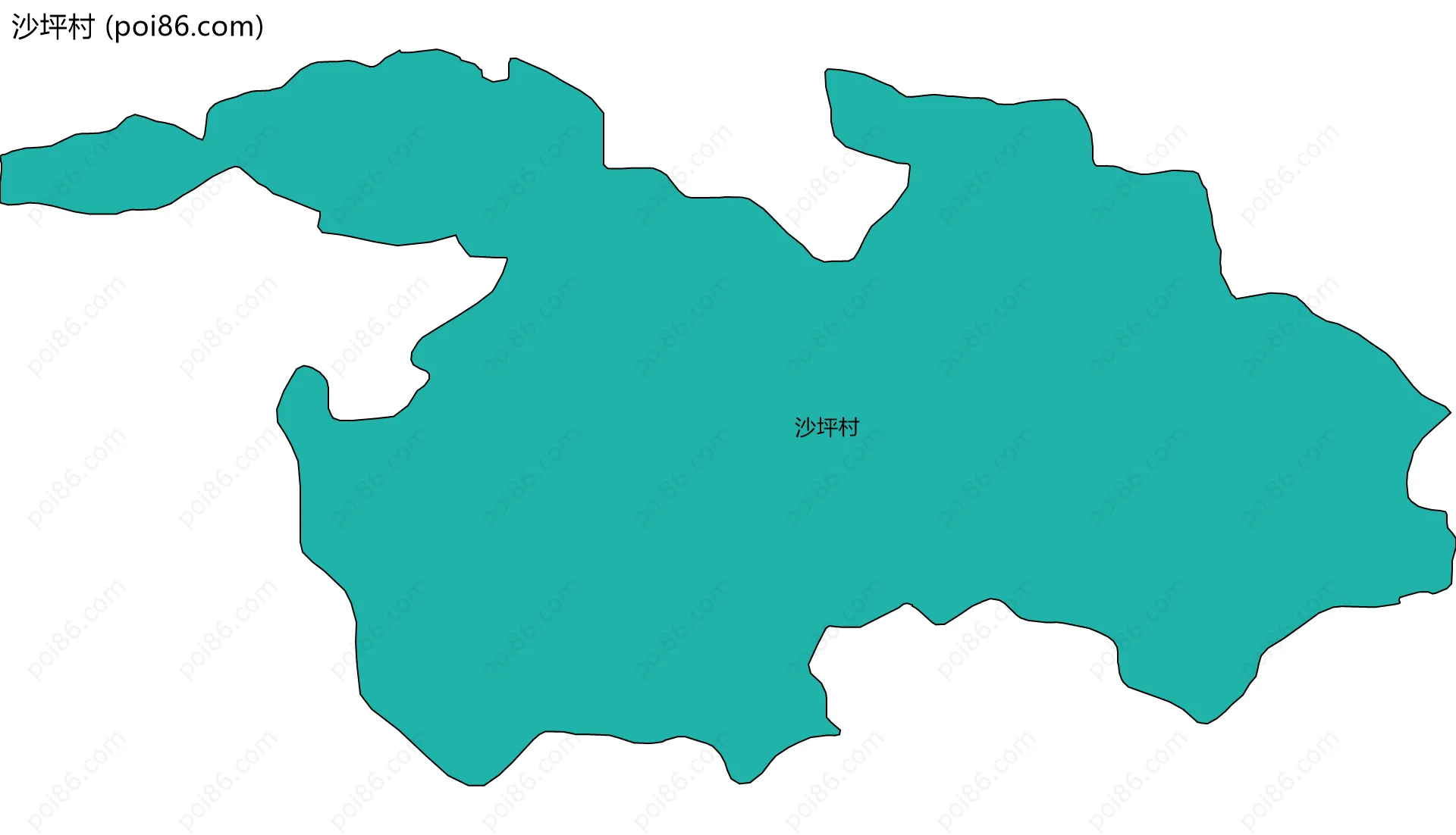 沙坪村边界地图