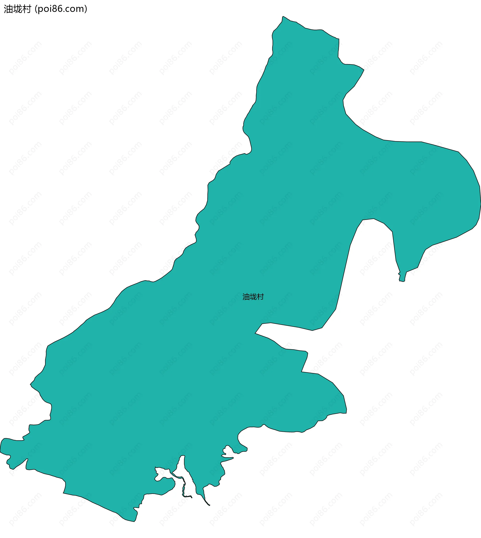 油垅村边界地图