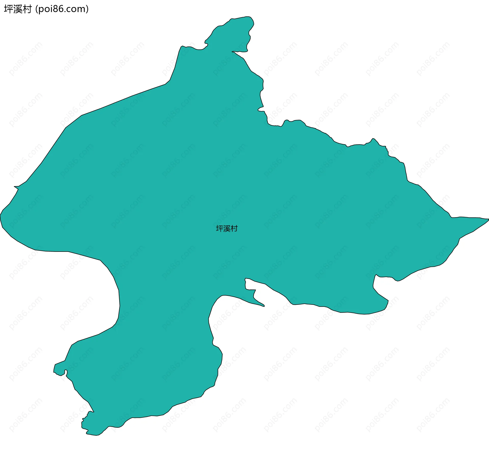 坪溪村边界地图