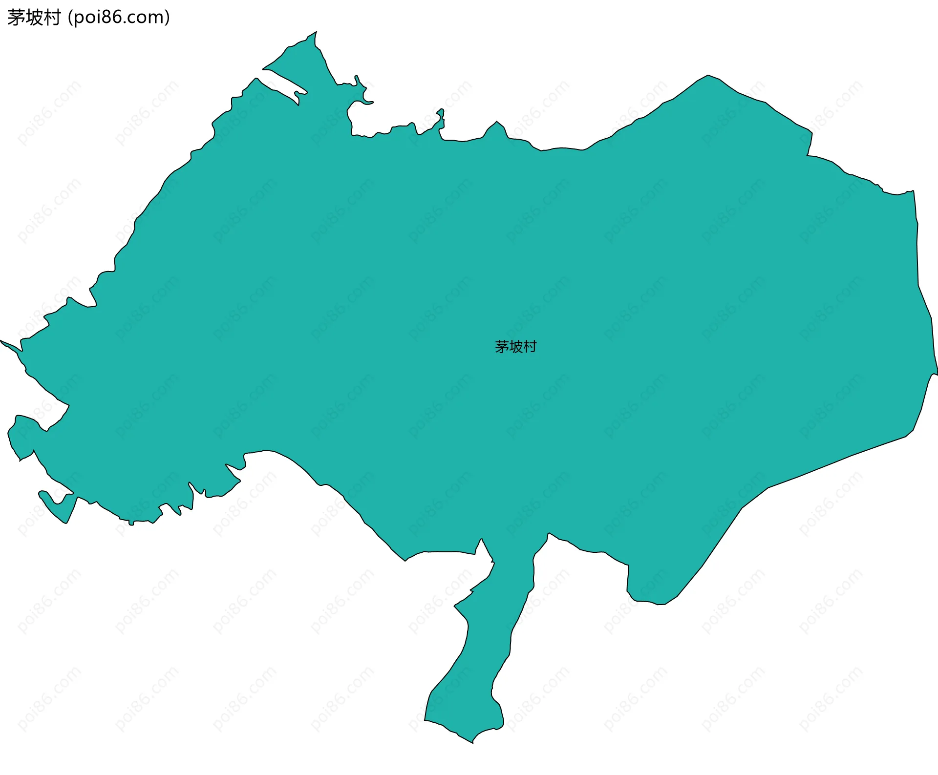 茅坡村边界地图