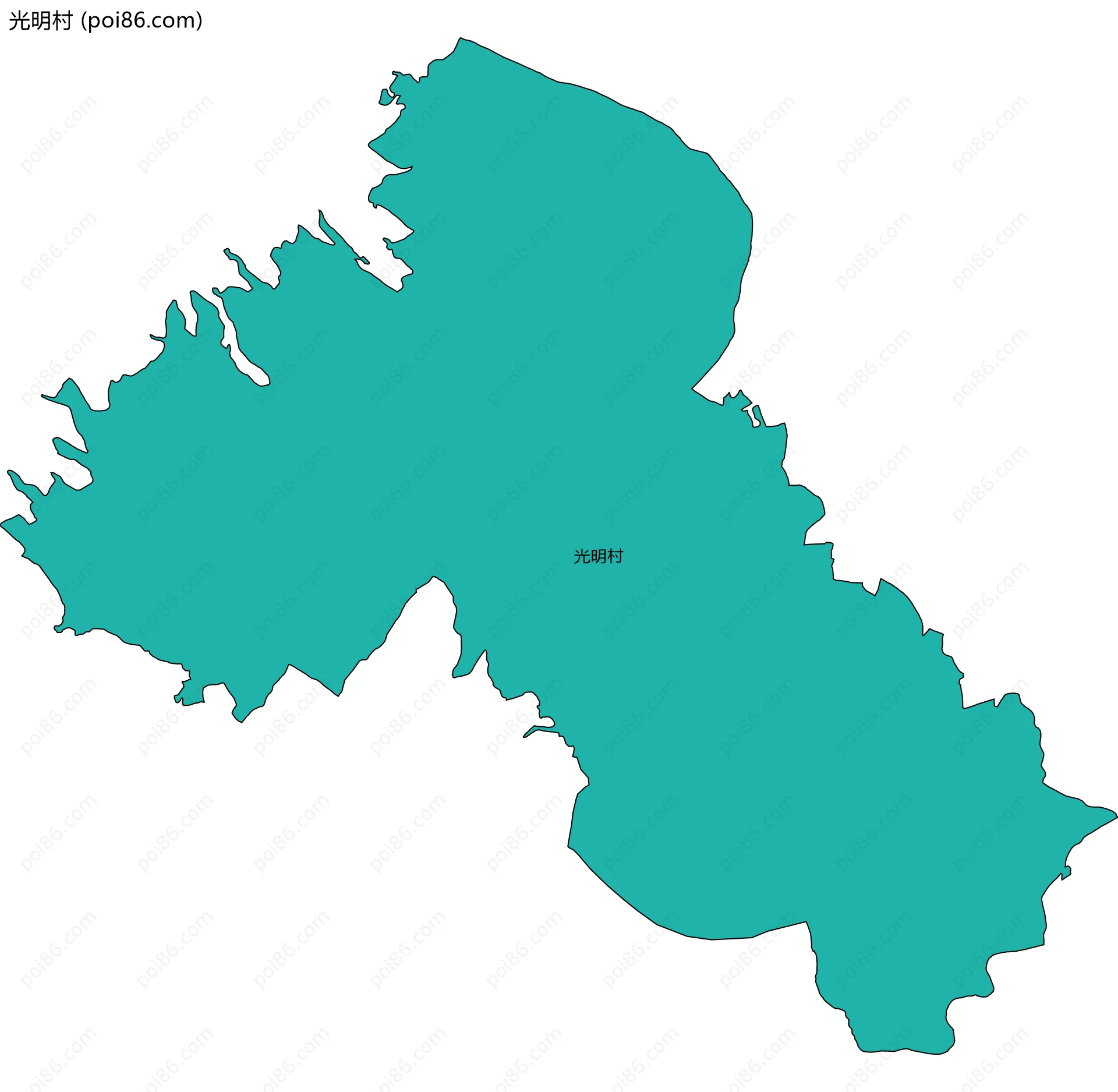 光明村边界地图