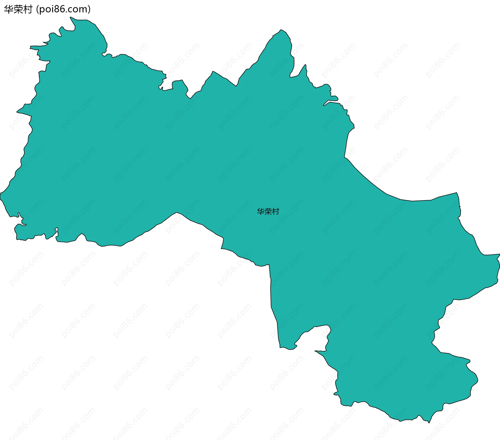 华荣村边界地图