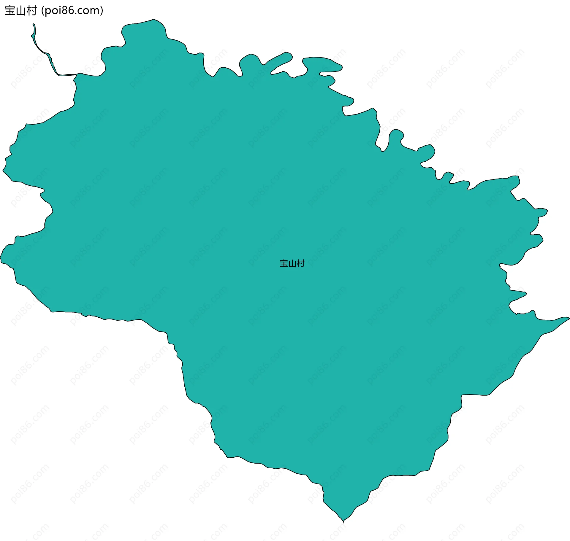 宝山村边界地图