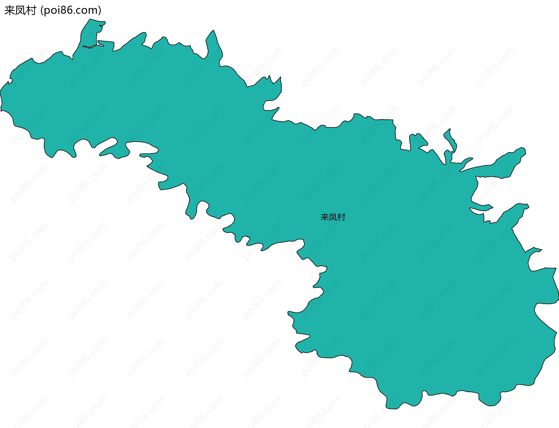 来凤村边界地图