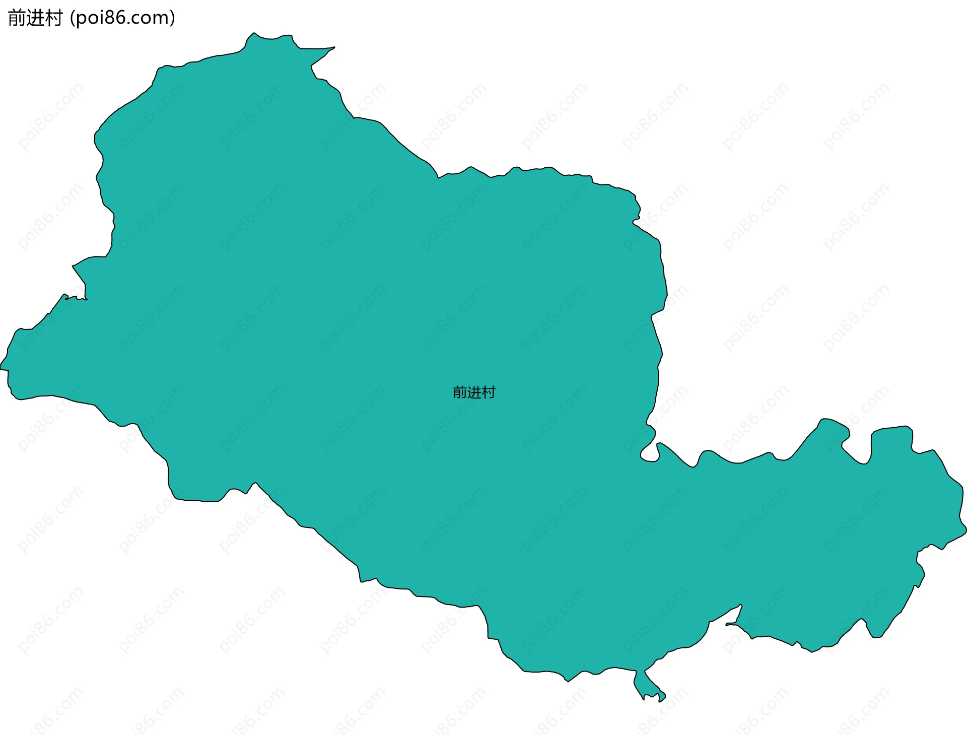 前进村边界地图