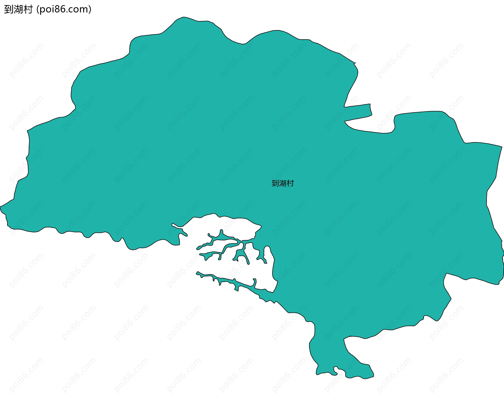 到湖村边界地图