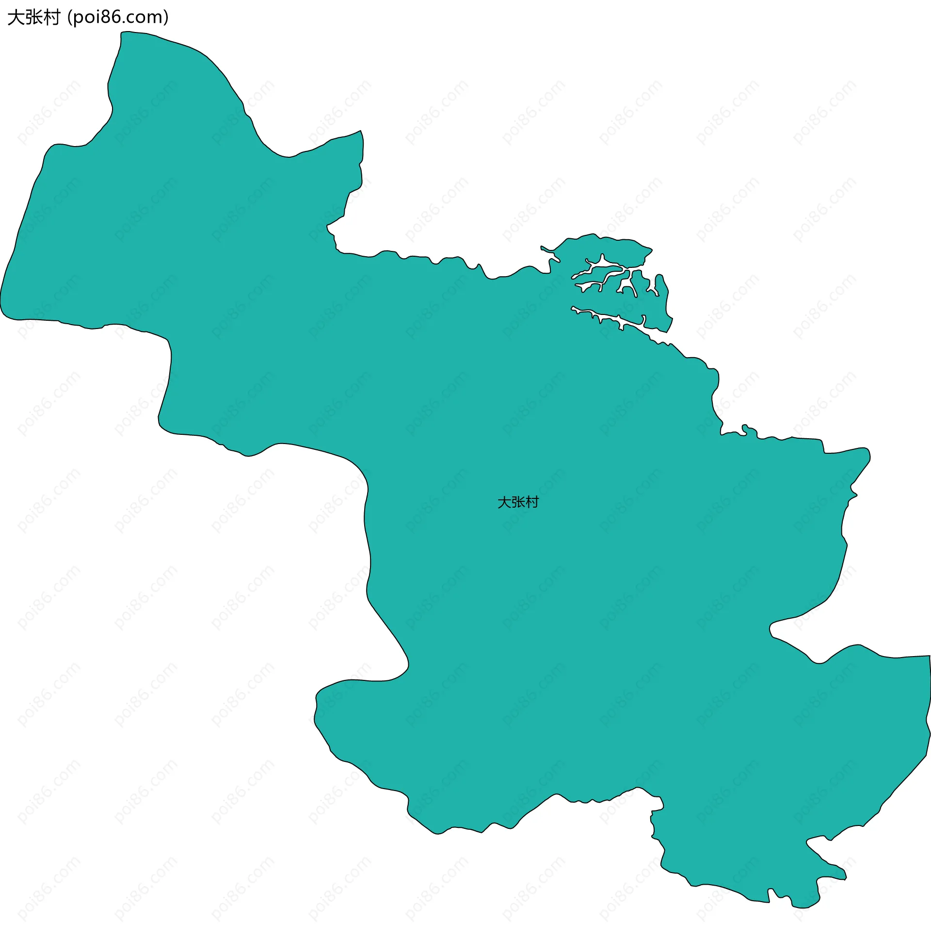 大张村边界地图