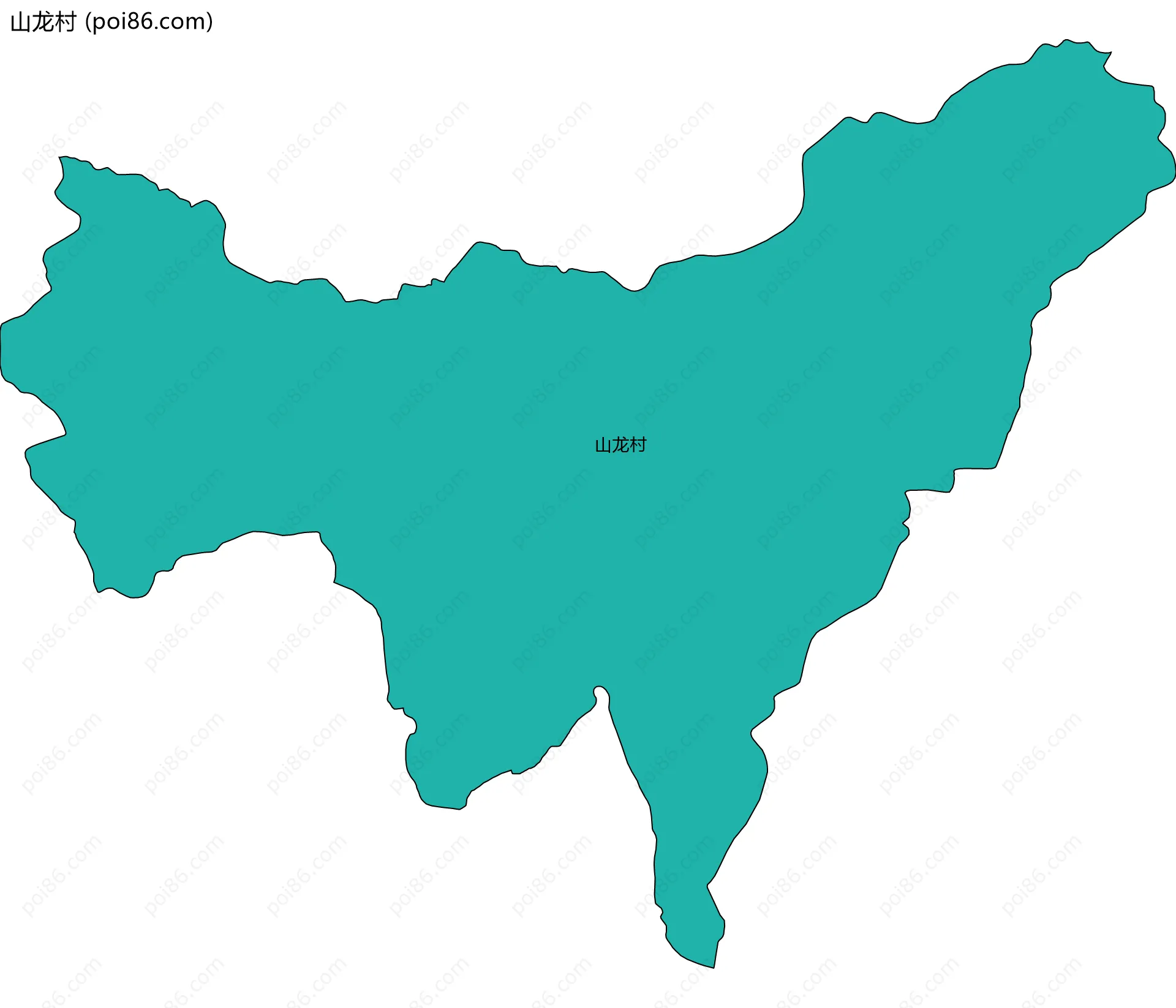 山龙村边界地图