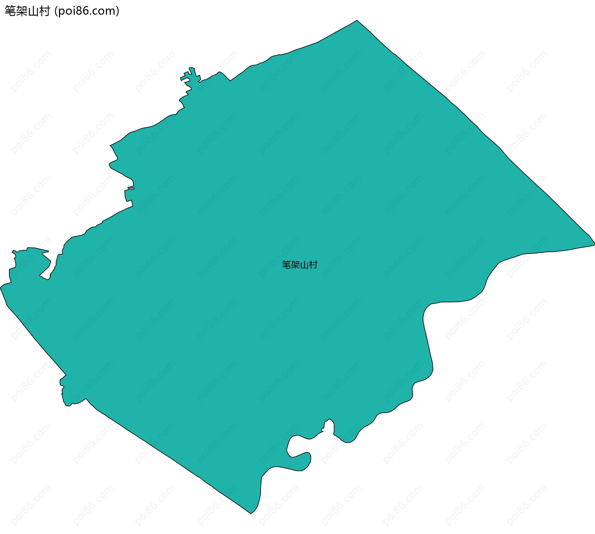 笔架山村边界地图
