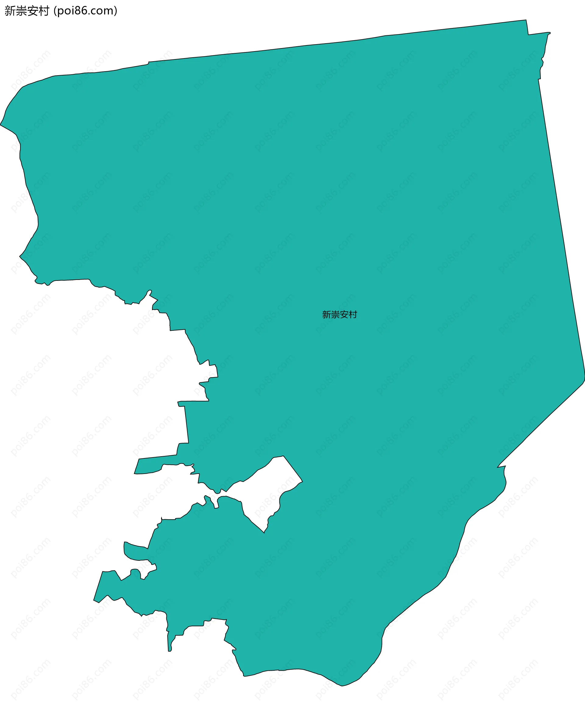 新崇安村边界地图
