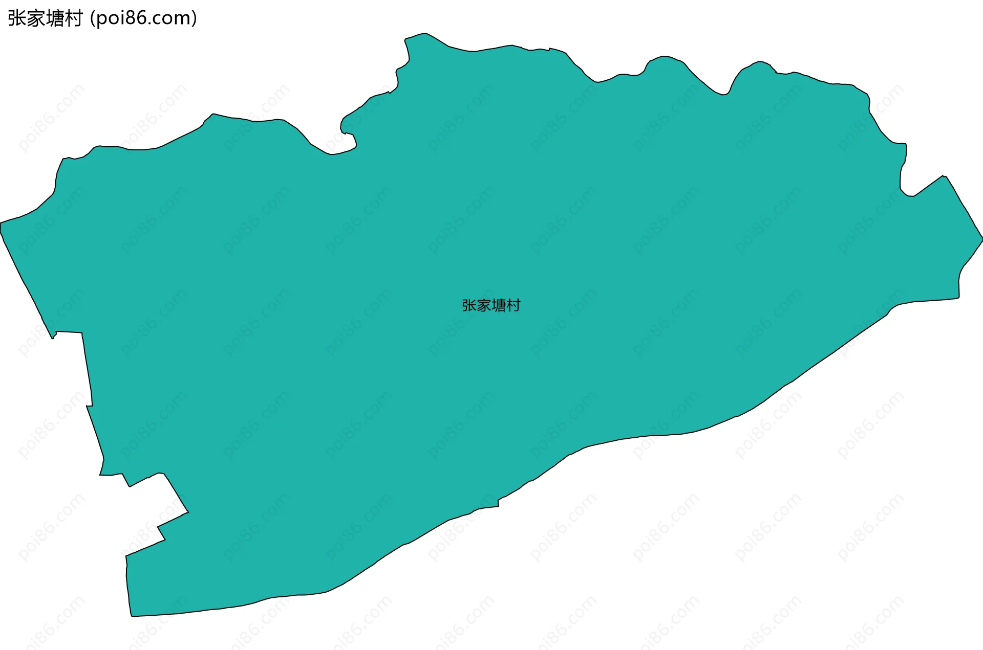 张家塘村边界地图