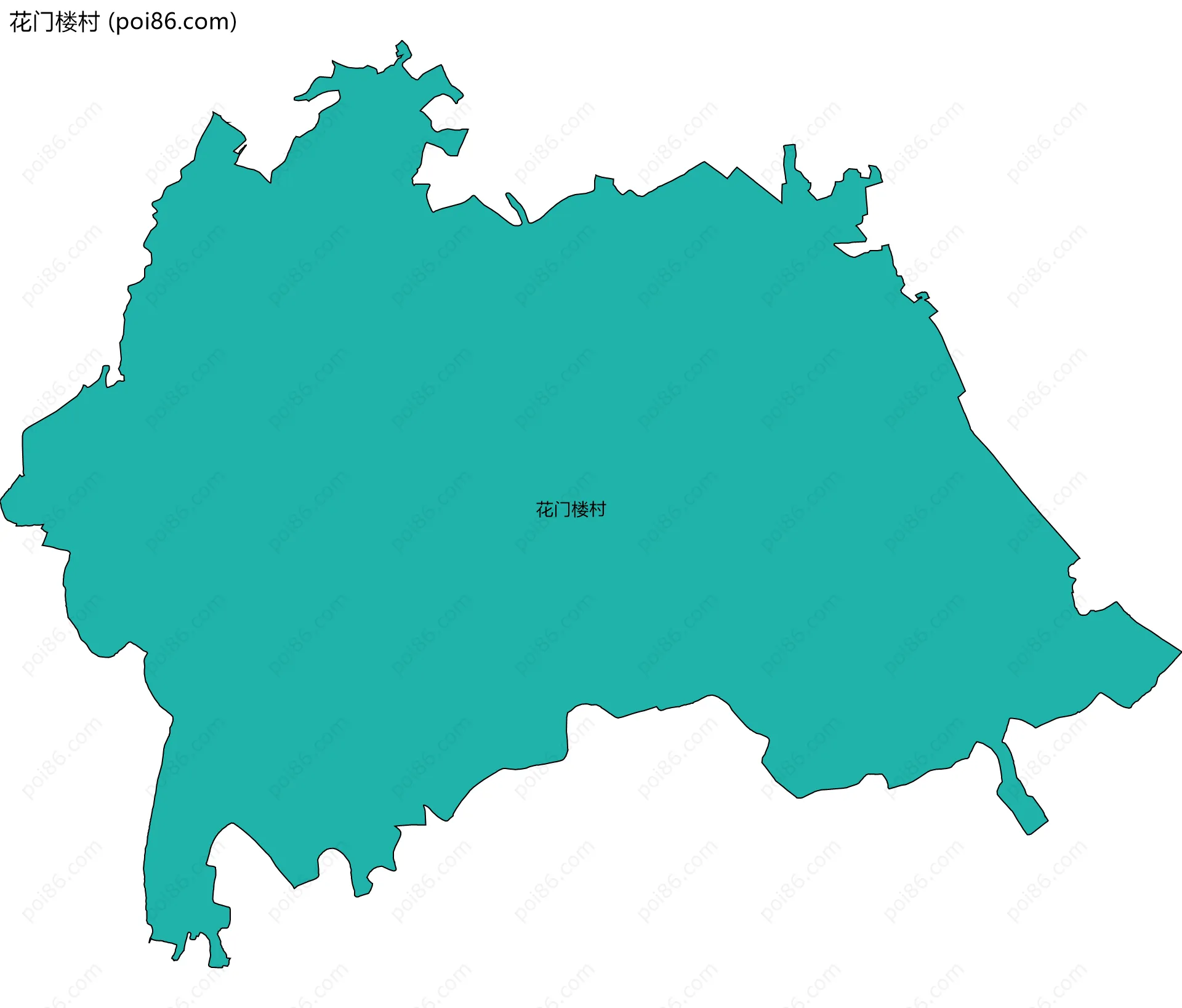 花门楼村边界地图