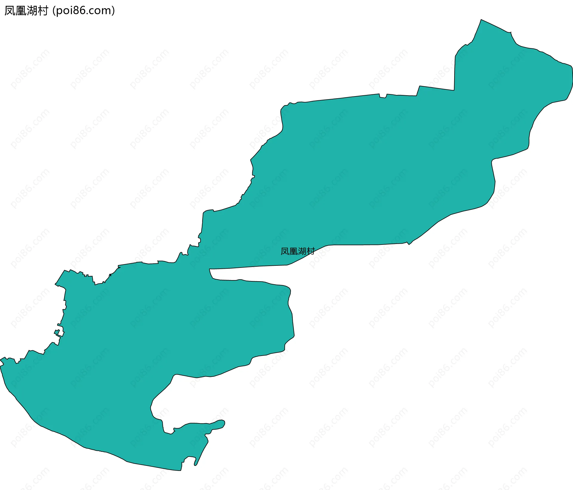 凤凰湖村边界地图