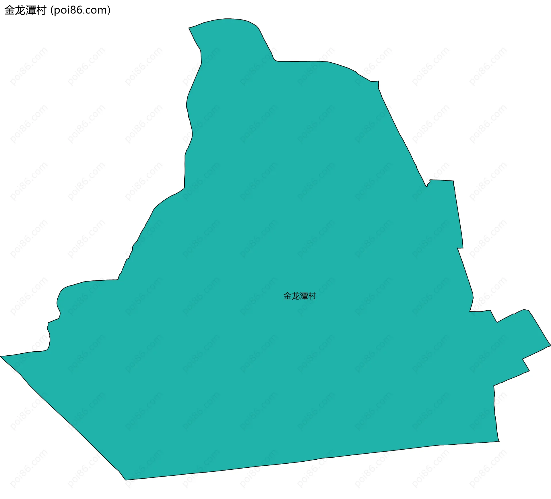 金龙潭村边界地图