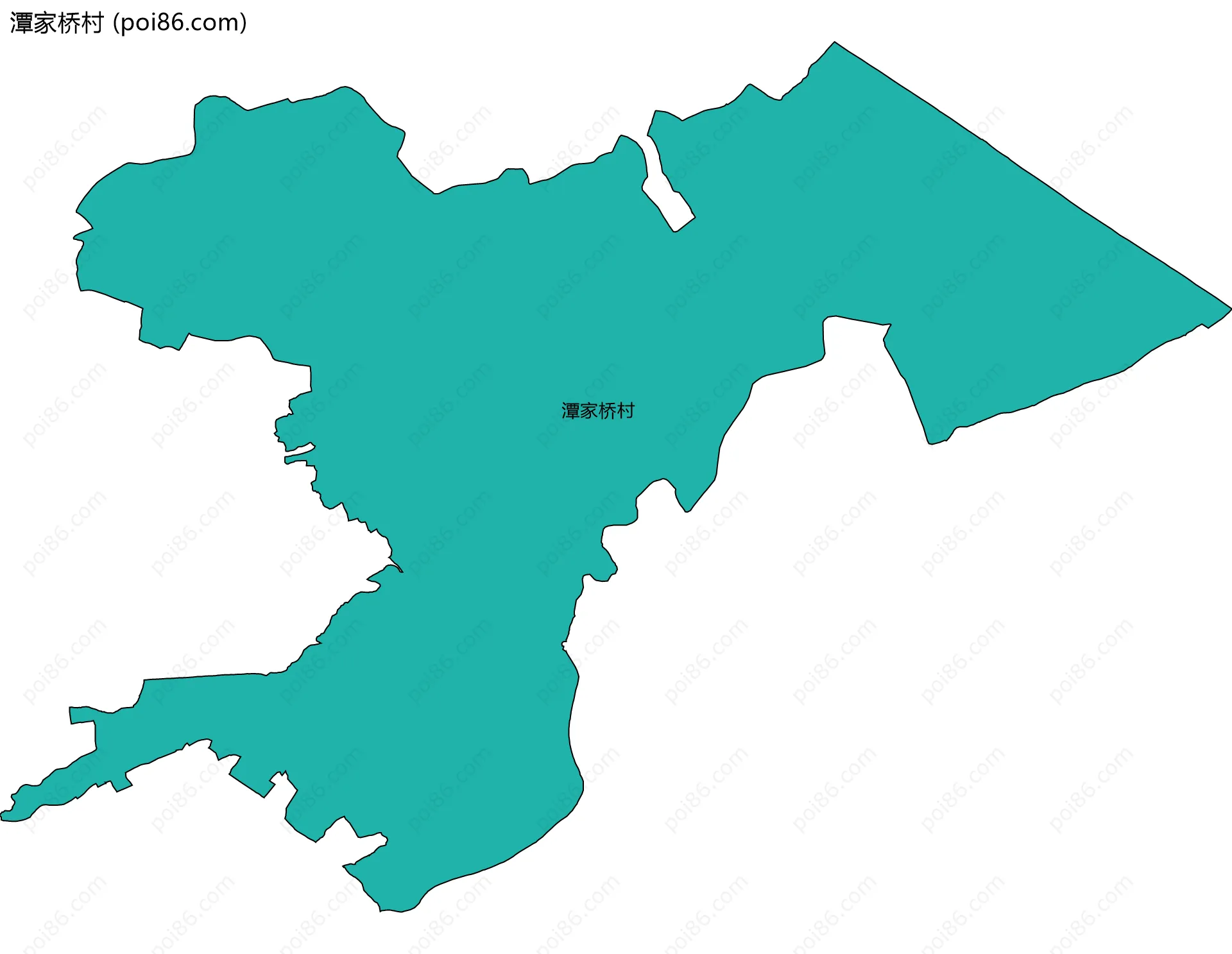 潭家桥村边界地图