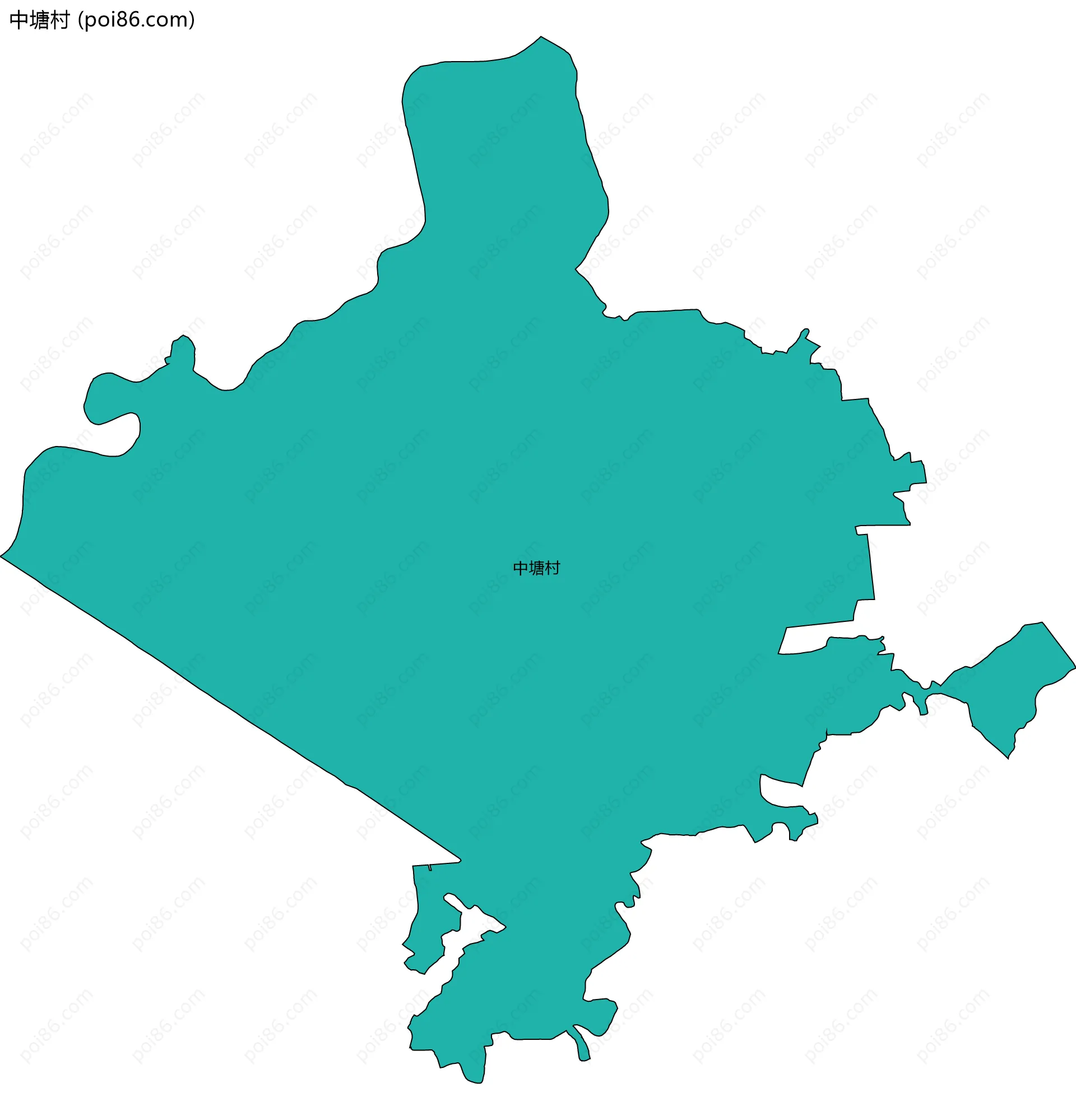 中塘村边界地图
